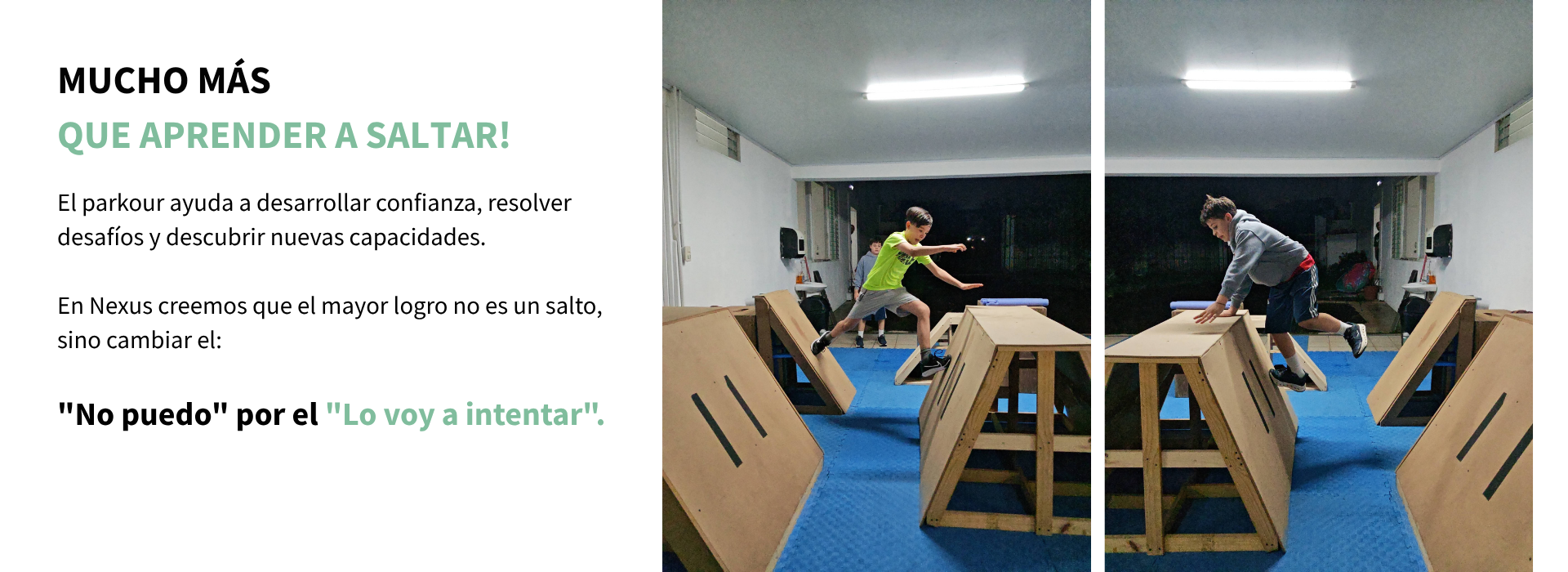 Participantes del programa Parkour en Asertiva Wellness House