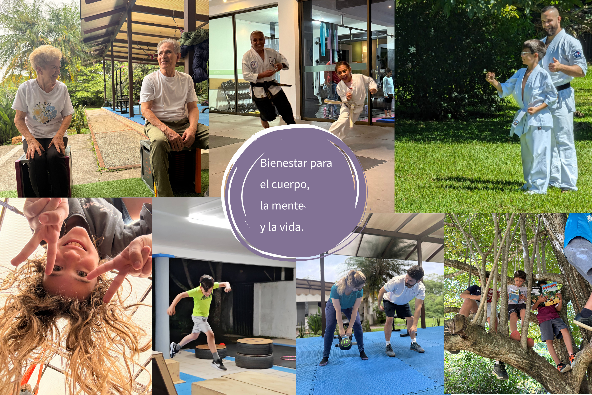 Personas de distintas edades participando en actividades de Asertiva Wellness House