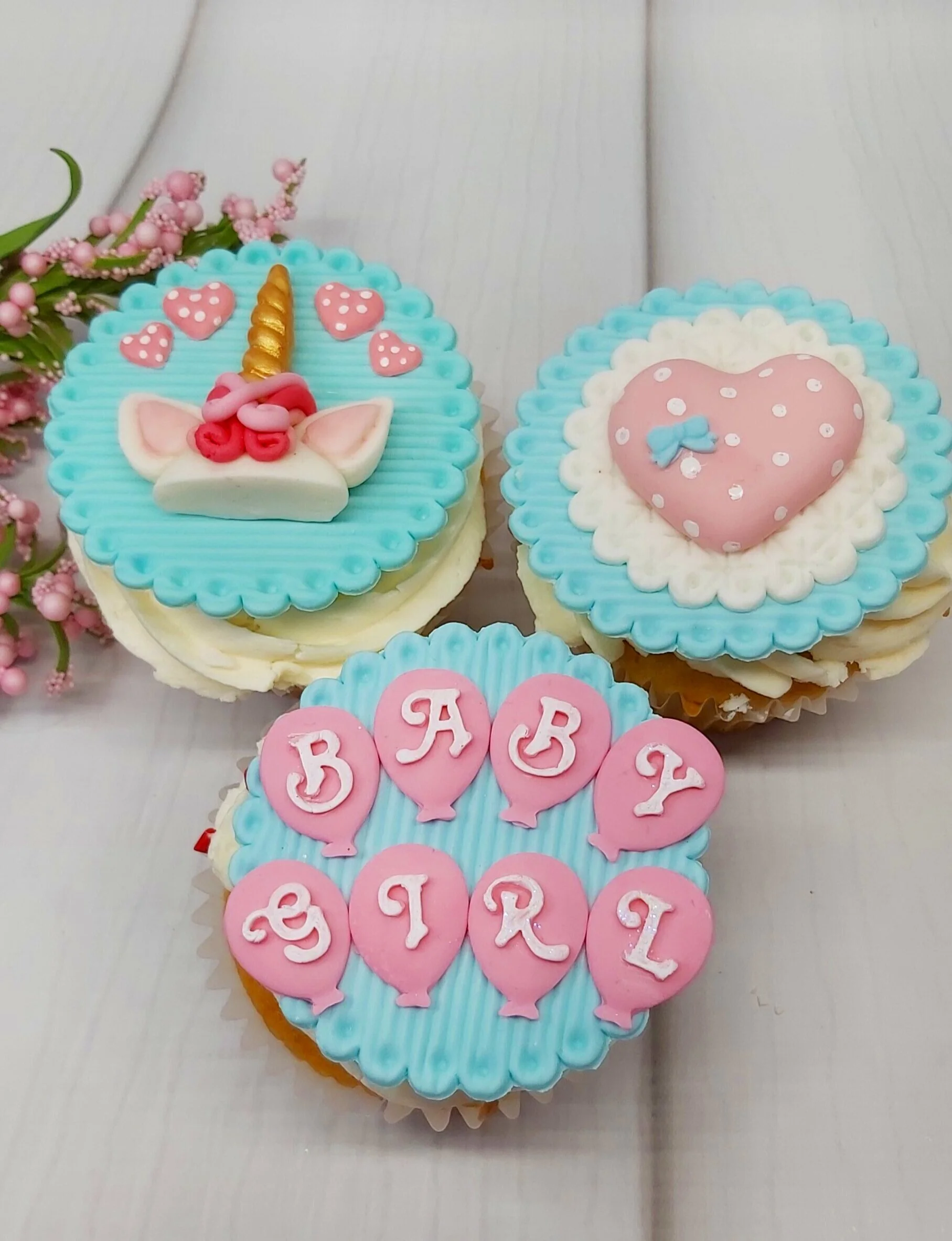 Baby shower cupcake toppers