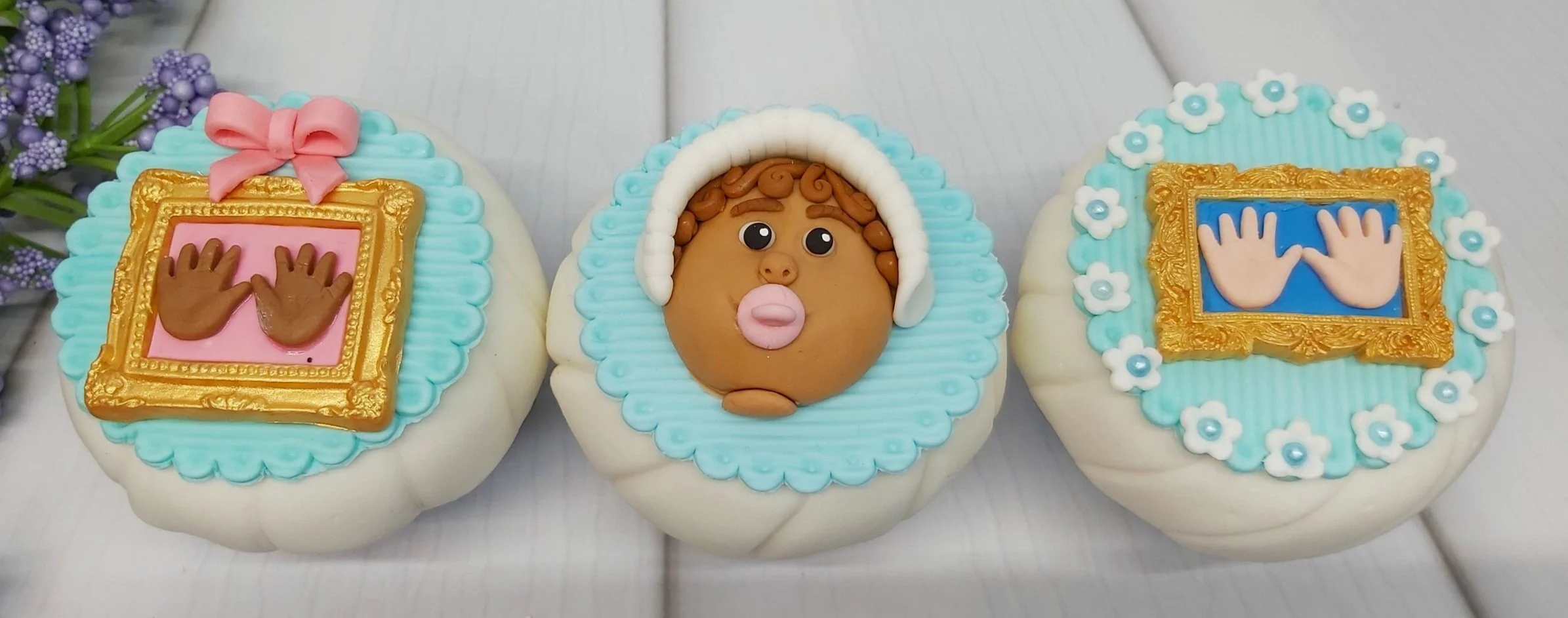 Baby shower cupcake toppers