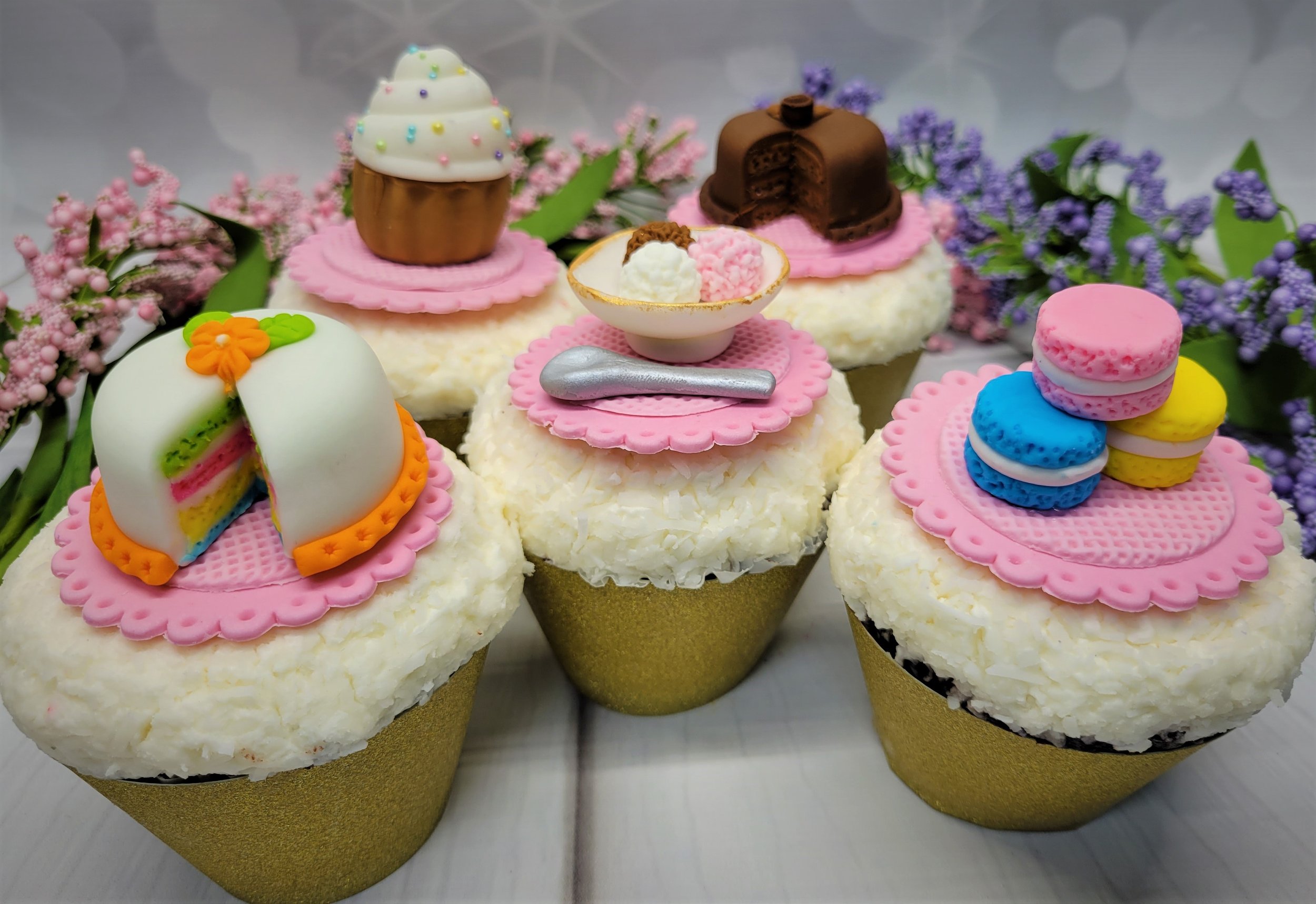 Dessert cupcake toppers