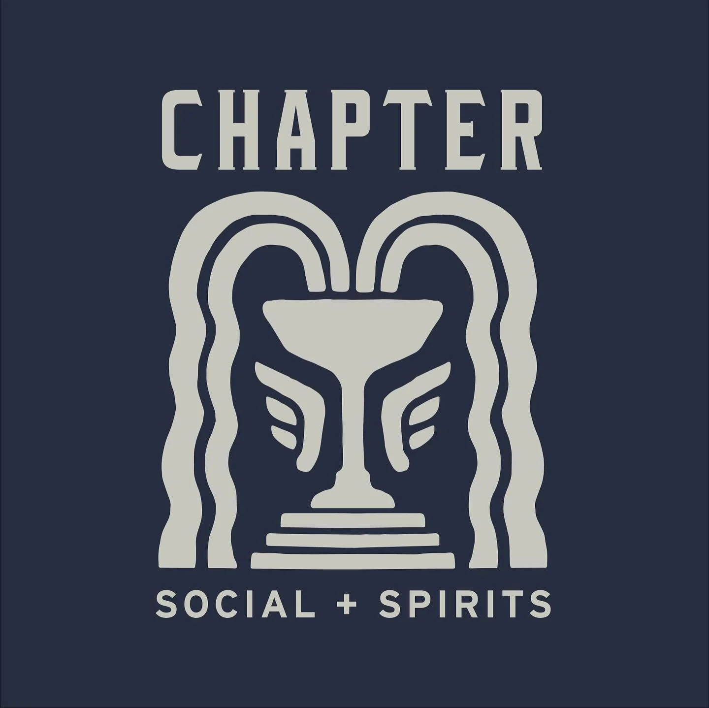 ::: CHAPTER ::: 
&bull; Social + Spirits&bull; 
&mdash;&mdash;&mdash;&mdash;&mdash;&mdash;&mdash;&mdash;&mdash;&mdash;&mdash;&mdash;
&mdash; Drinks Made :: Memories Crafted &mdash;
&bull;
We are beyond pumped for our new branding. A vision brought to