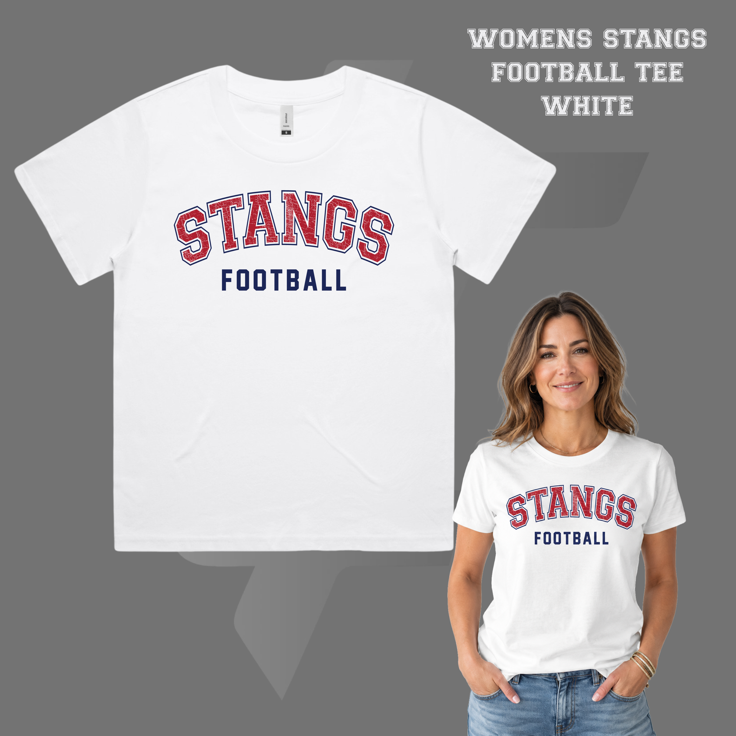 Womens Stang Football Tee White.png