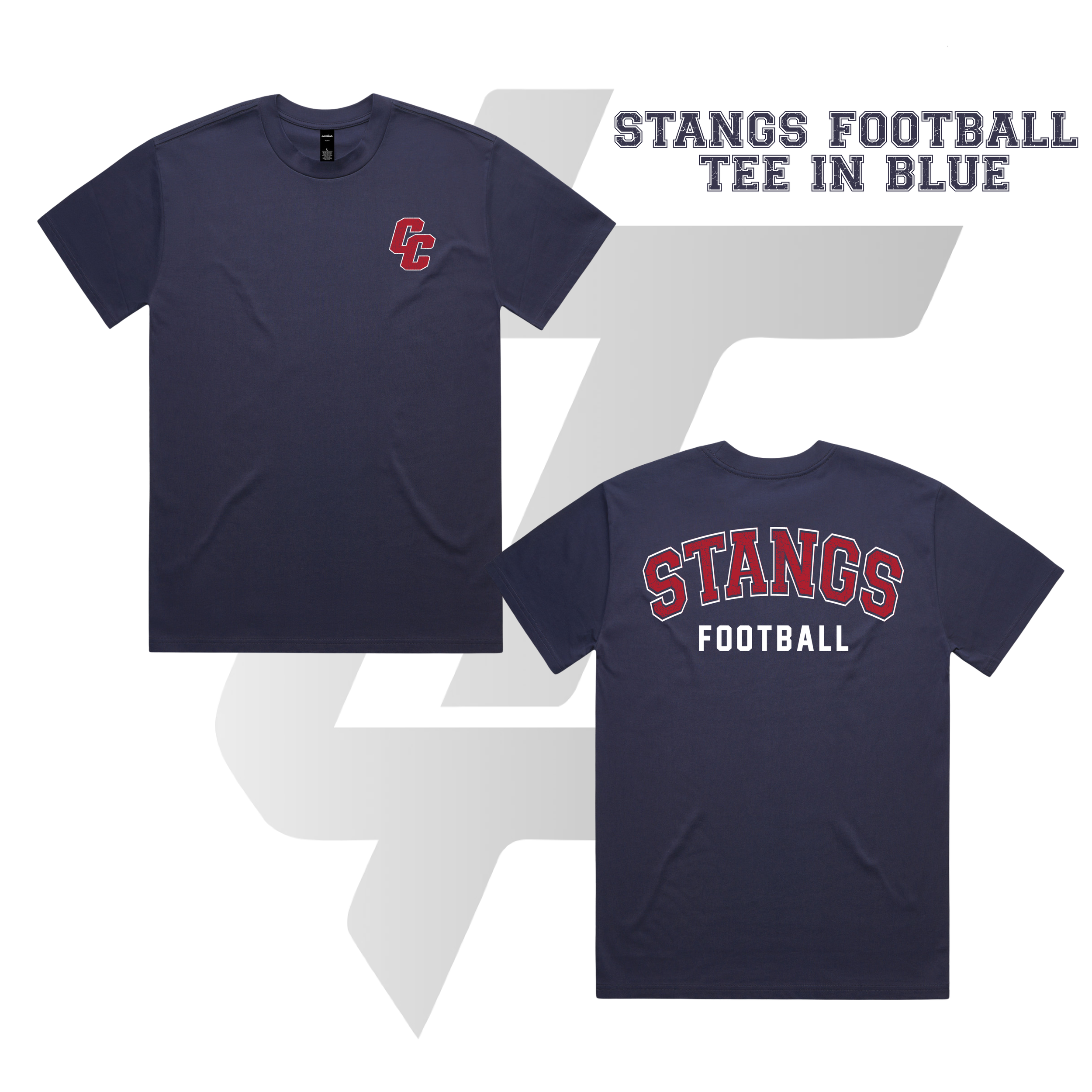 Stangs Football Tee Blue.png