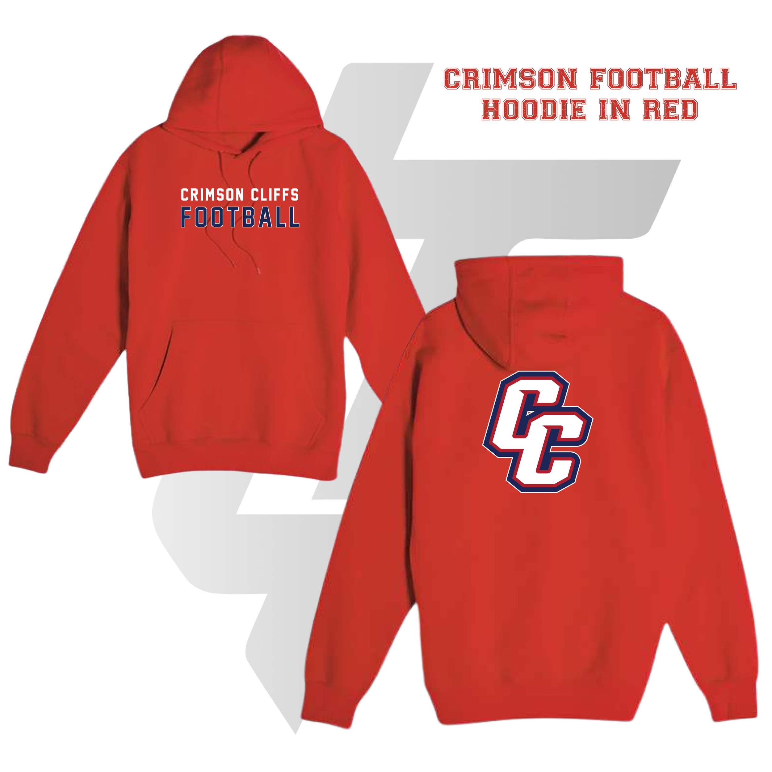 Crimson Fooball Hoodie in Red.png