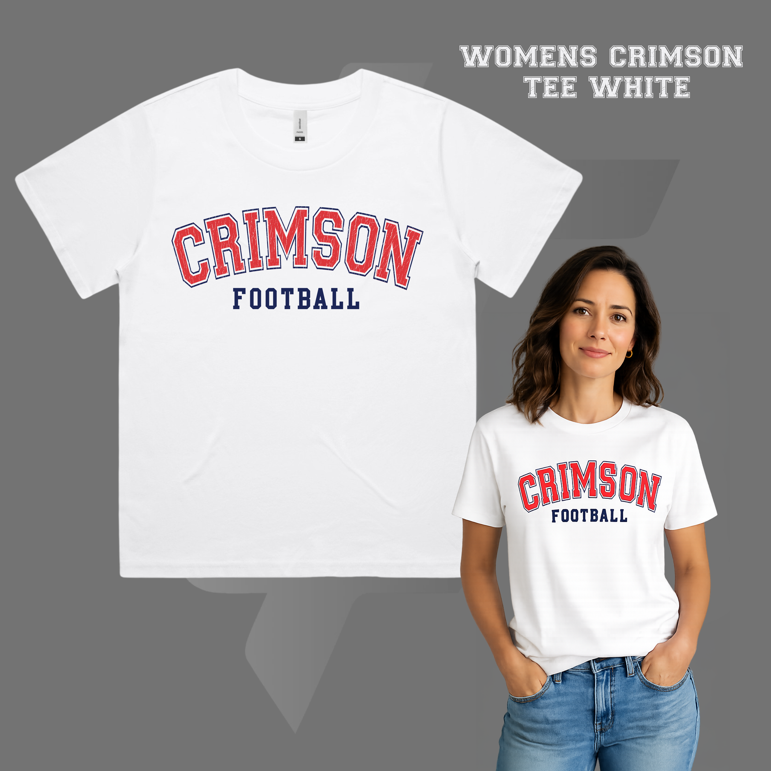 Womens Crimson Tee White.png
