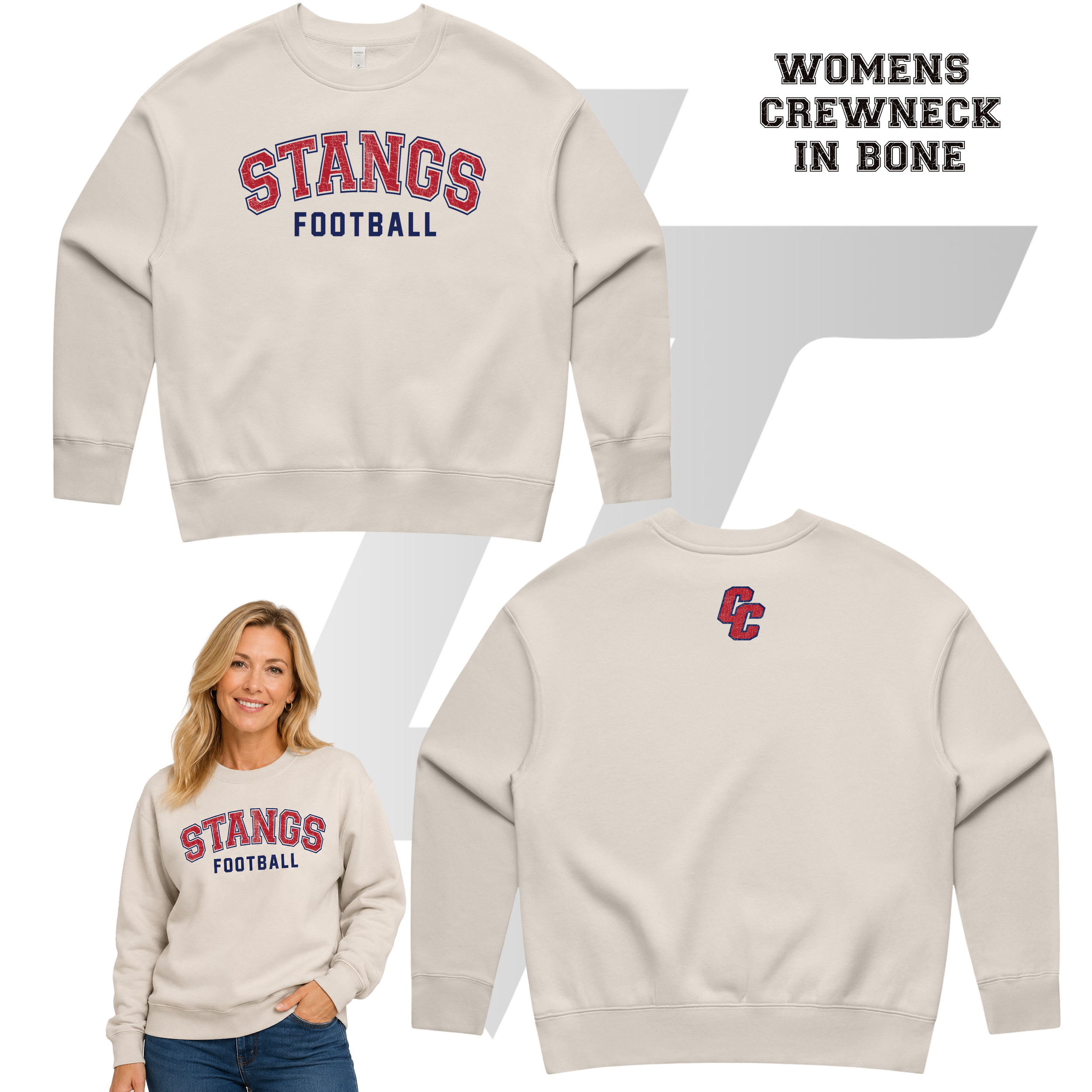 Womens Crewneck in Bone.png