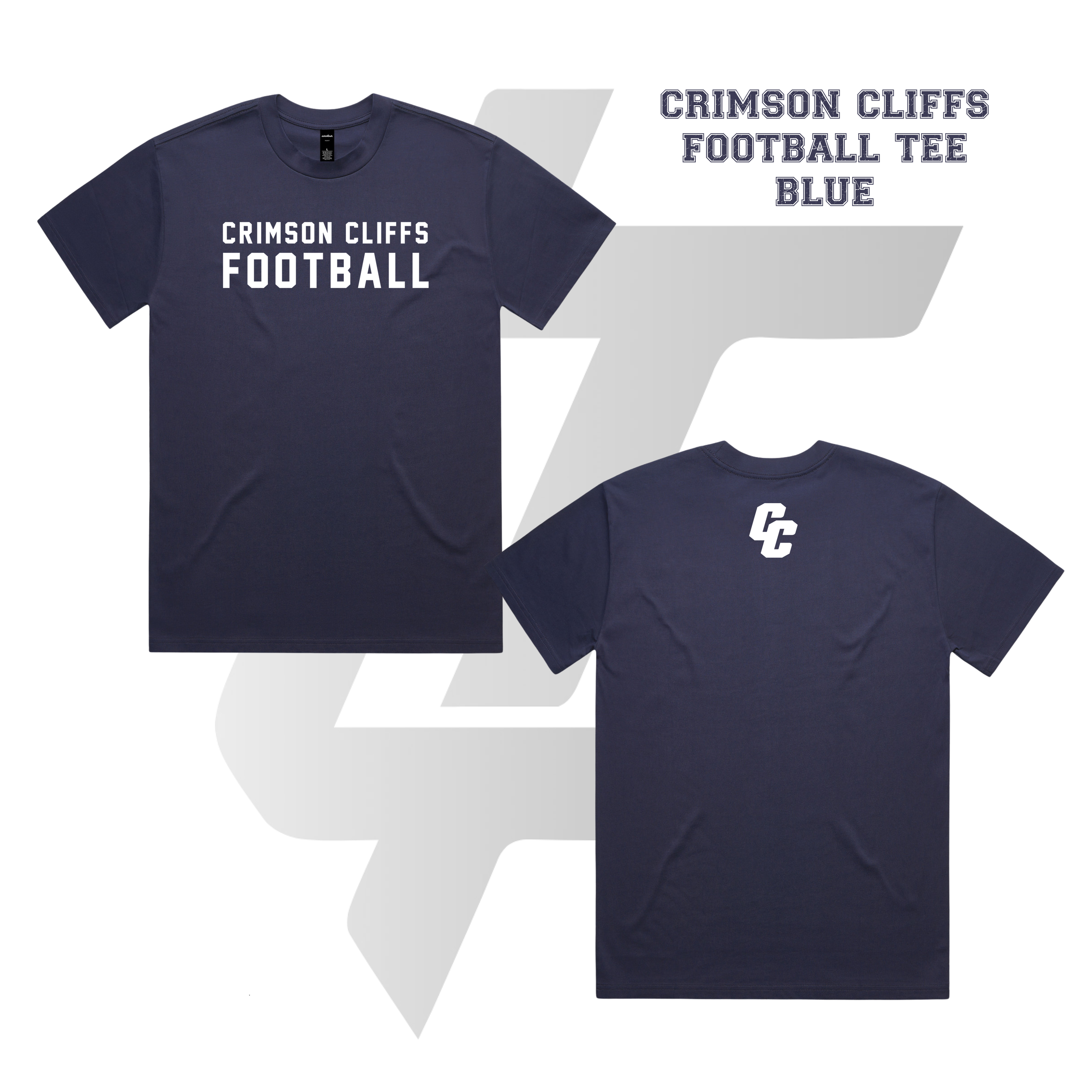 Crimson Cliffs Football Tee Blue.png