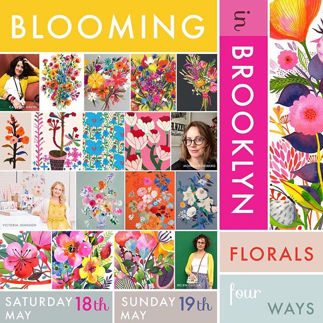 Super Exciting News! ☀️to share with you today! I will be hosting a floral workshop in Brooklyn with three of the most amazing artists @carolynj  @monika_forsberg &amp; @victoriajohnsondesign !
Come join us for an intimate full day of painting flower