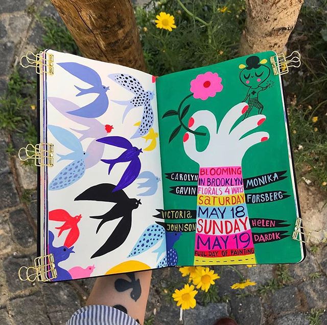 Last photos I&rsquo;ve taken in Lisboa are of this promo for Blooming in Brooklyn workshop that is coming up in May! That&rsquo;s my next adventure! Come meet me and @carolynj and @monika_forsberg  and @victoriajohnsondesign in Brooklyn! I only have 