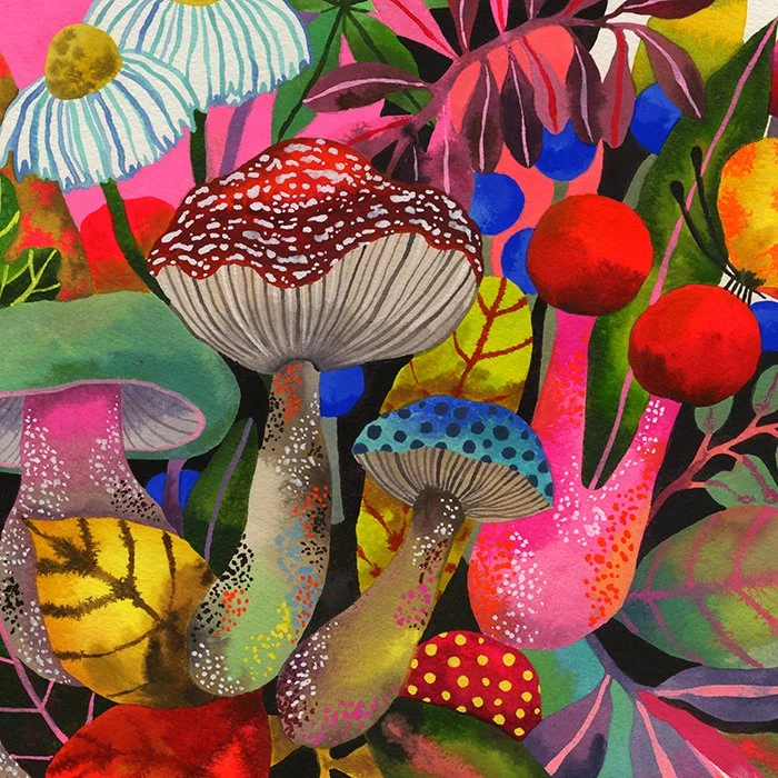Fantastical Mushroom House Ashtray With Storage - 5.5" X 4.5"