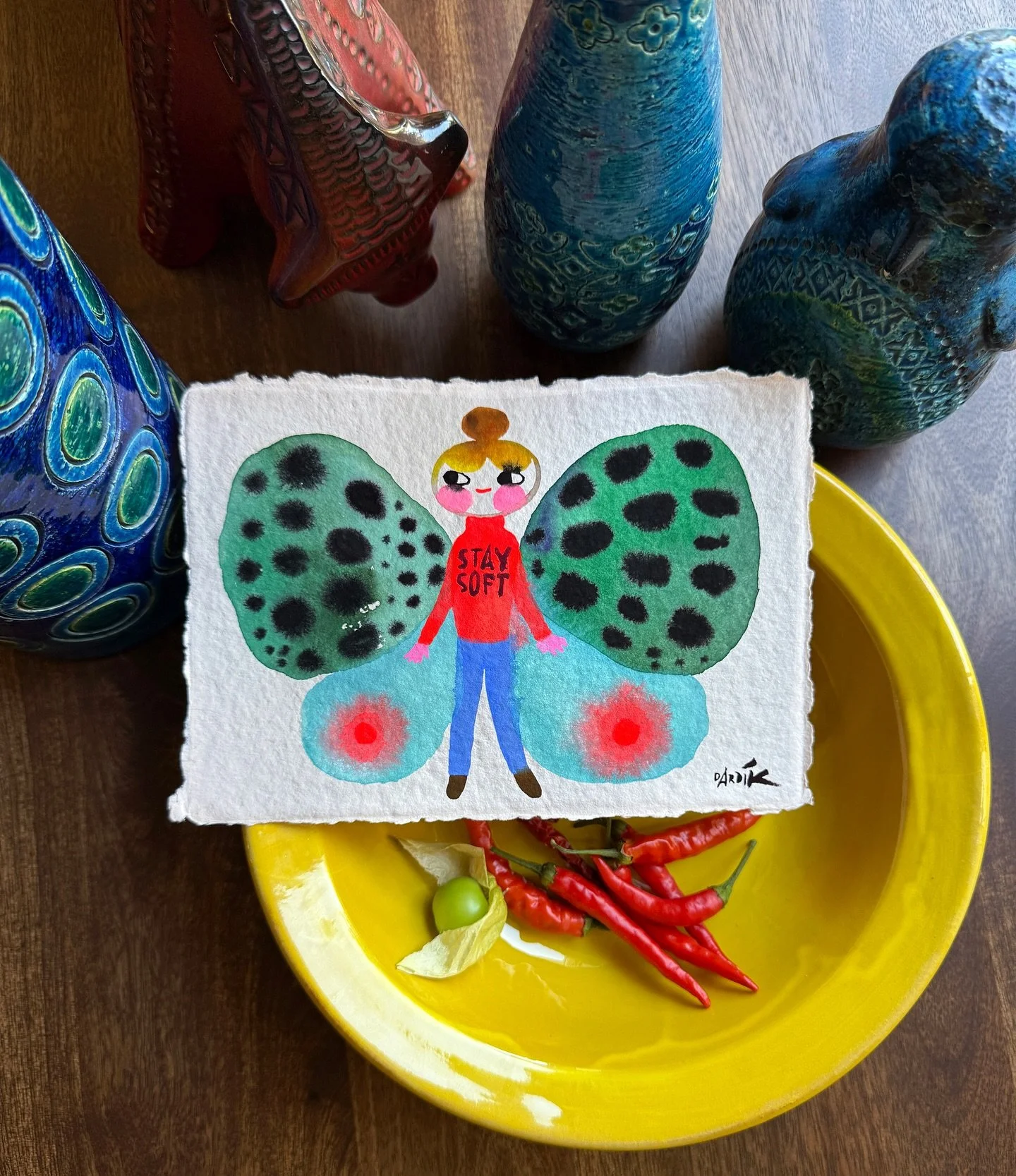 Little butterfly from yesterday&hellip;

💛🥨💛

#butterfly #watercolor ##aquarelle #watercolorart #staysoft