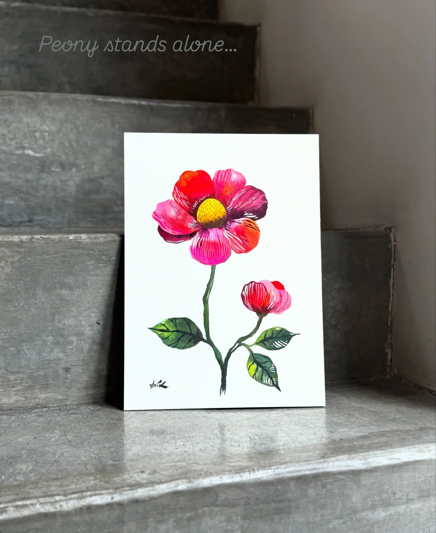 It&rsquo;s always a good day to paint a big pink peony! She turned out very proud. 

🩷❤️🩷

#paintingflowers #bigeony #peony #paintinginmexico #bigbloom #pink #red