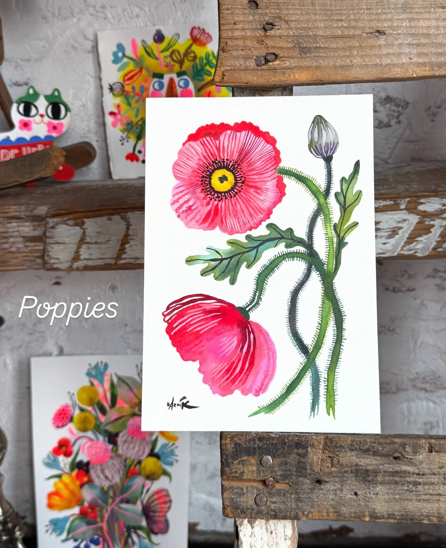 Poppies trinity&hellip;
The pinks and the reds.

🩷❤️🩷

#poppies #poppy #paintingblooms #pinks #reds
