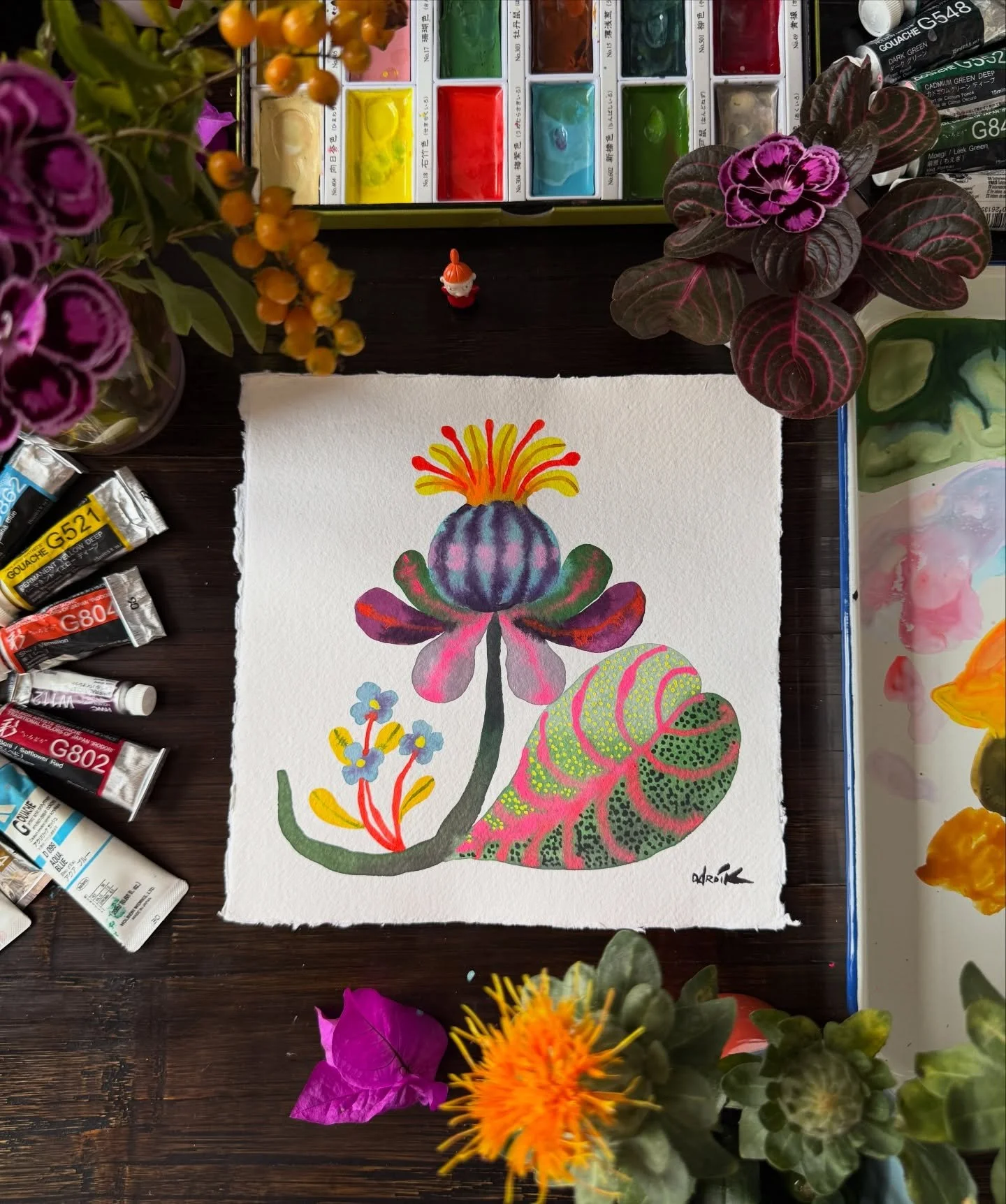 Never seen before exotic orchid I have put together here&hellip;
Bit of a Frankenstein flower&hellip;

🌱🌸🌱

#exoticbloom #handmadepaper #imaginationatwork #paintinginmexico #newart