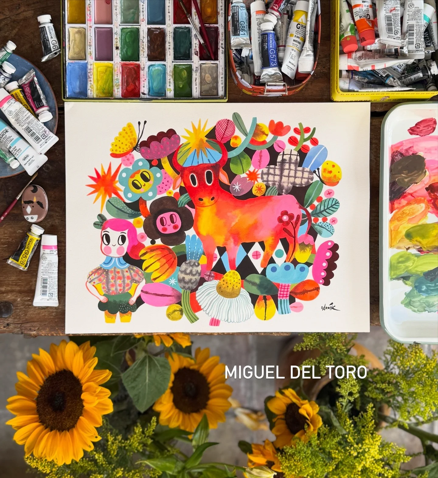 Miguel del Toro&hellip; 
All finished.

🔥❤️🔥

#toro #bull #newart #paintinginmexico #artist