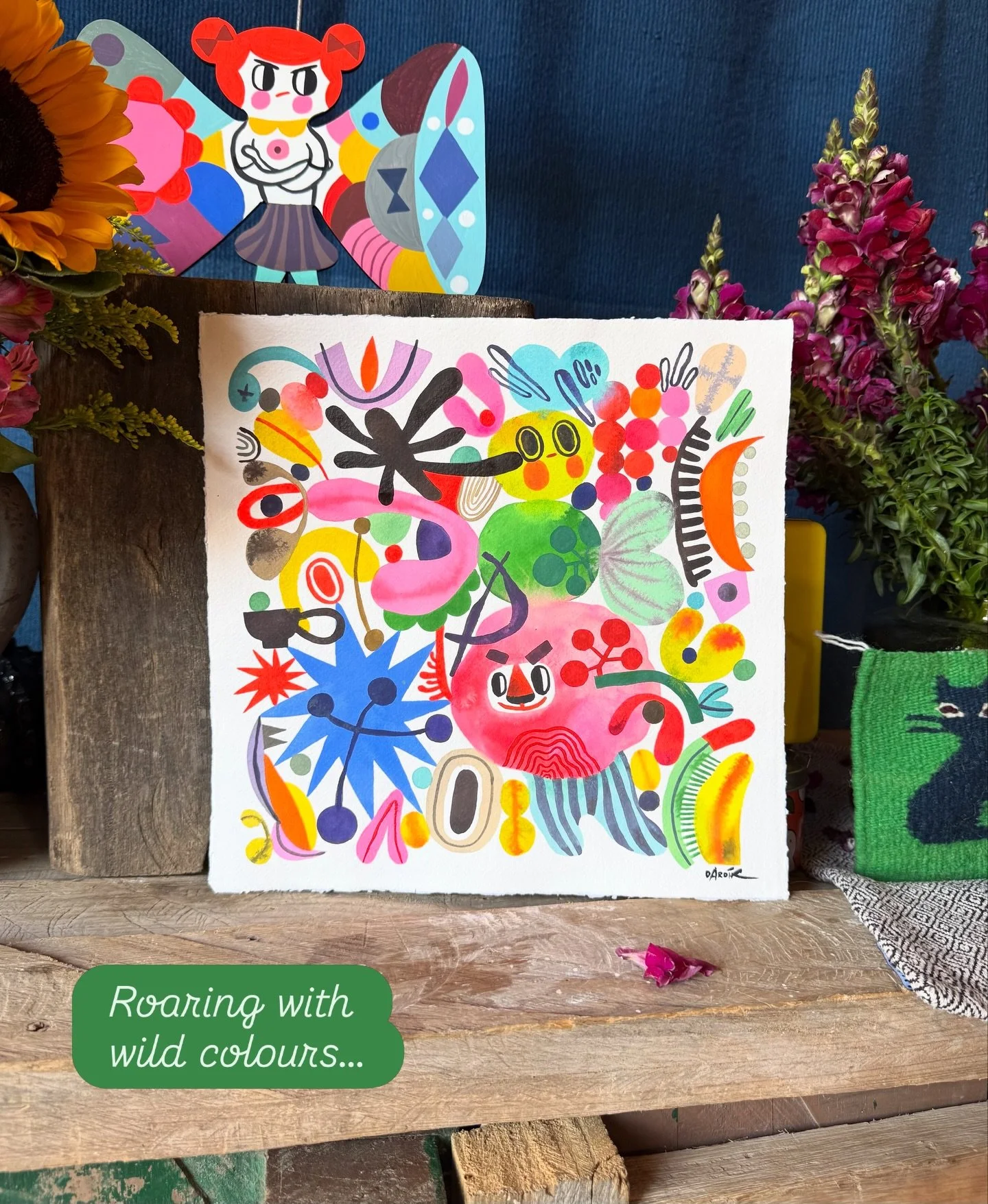 Semi abstraction. Organized chaos and a lion.

☀️🥨☀️

#abstract #lion #shapesandcolors #watercolor #gouache