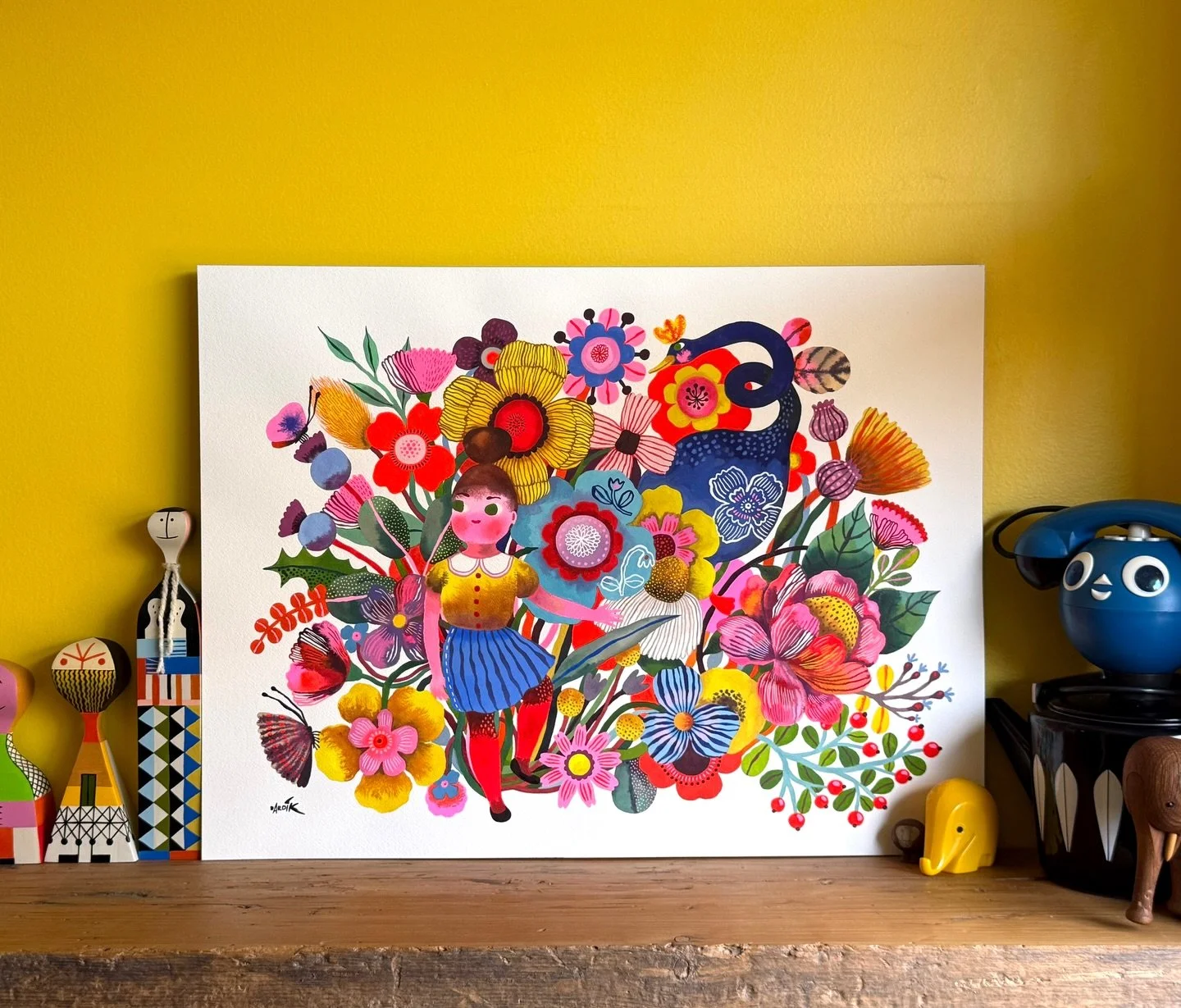 Summer is coming&hellip;
I finished this big piece and listed it in my shop.
it&rsquo;s very hard to take a good photograph of a large piece&hellip; I really need to come up with a way&hellip;

🌸🩷🌸

#newart #largefloral #summerflowers #floralart #