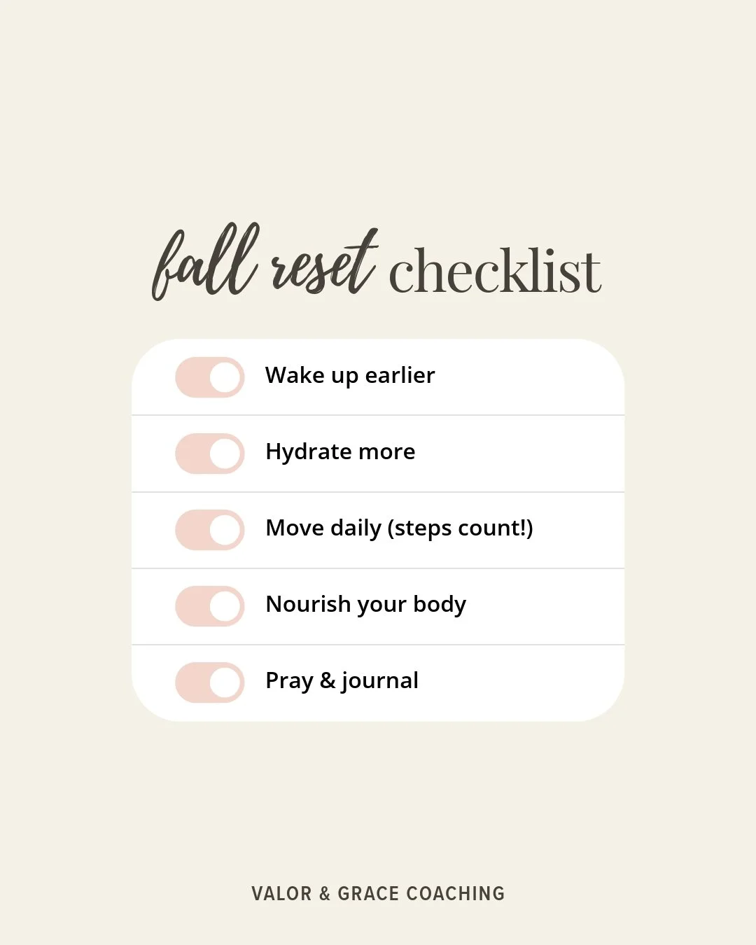 🍂 Feeling a little off balance lately? You&rsquo;re not alone, sis.

Between busy schedules, shorter days, and the chaos of everyday life, it&rsquo;s easy to fall out of rhythm with the habits that help you feel your best, body, mind, and spirit.

T