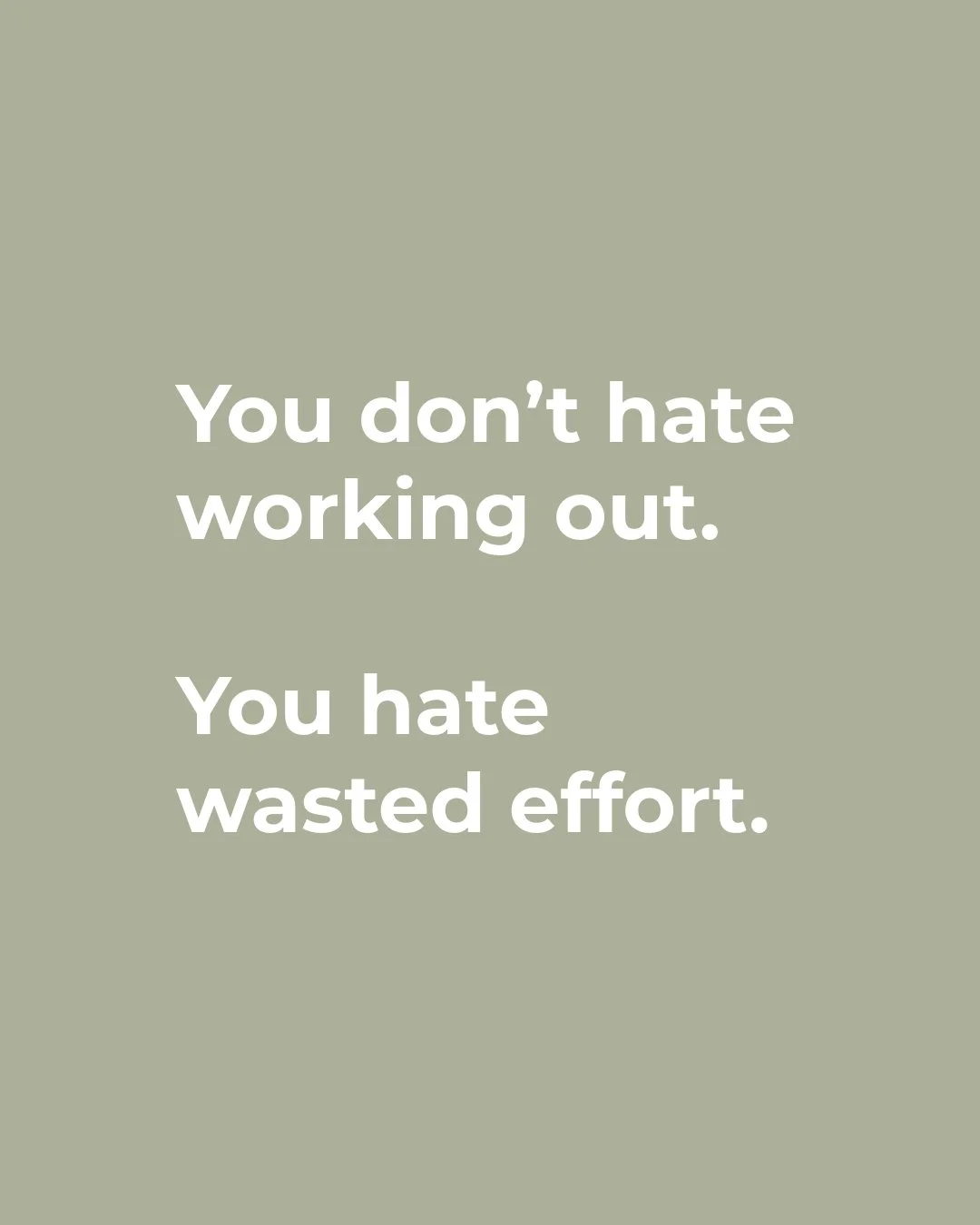 You don&rsquo;t hate working out. You hate putting in effort and still feeling stuck.

Showing up, but not seeing progress.
Starting strong, then falling off when life gets busy.
Second-guessing your workouts, your nutrition and wondering if you&rsqu