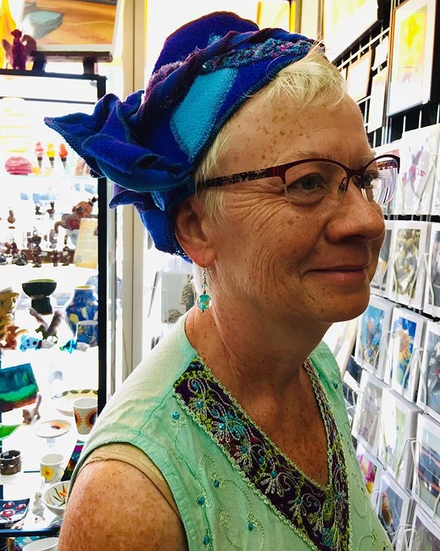 &ldquo;I started making these hats because my friend, Candy Kuehn, had been making them. I asked her if I could make them and she said yes because they were all one-of-kind and unique. She then let me work in her studio for two years. I have been mak