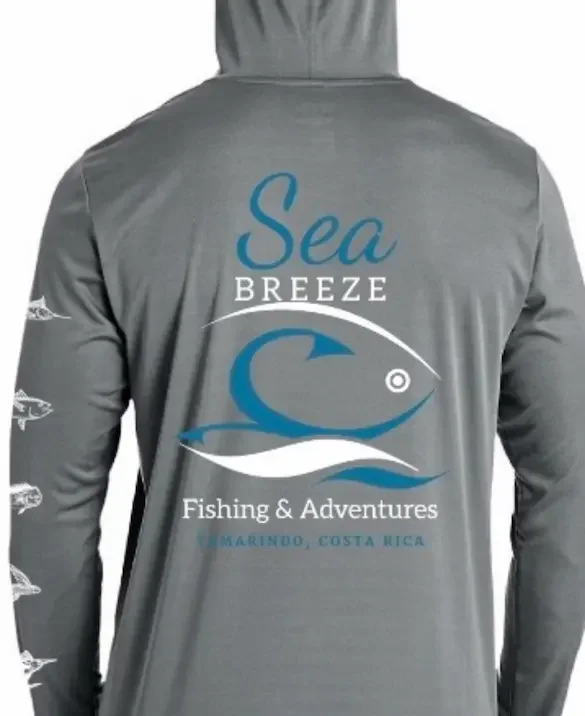Back side light grey spf50 sun shirt.webp