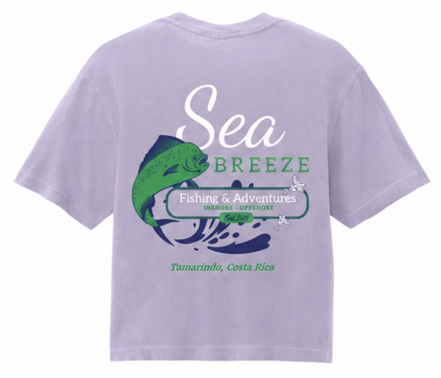 Softest T-shirt ever – Coastal Lavender back logo.png