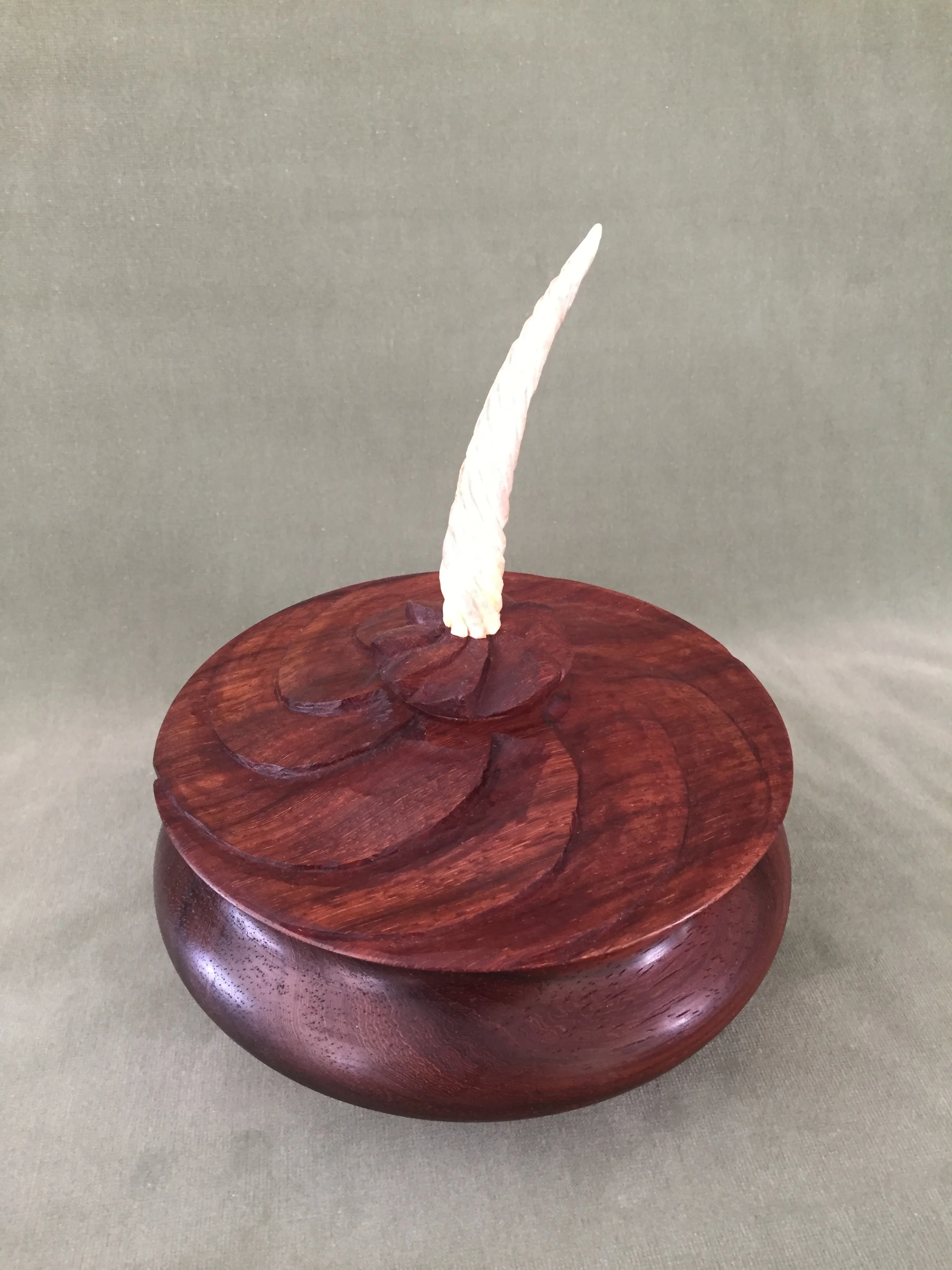 Paduak Bowl with Lid