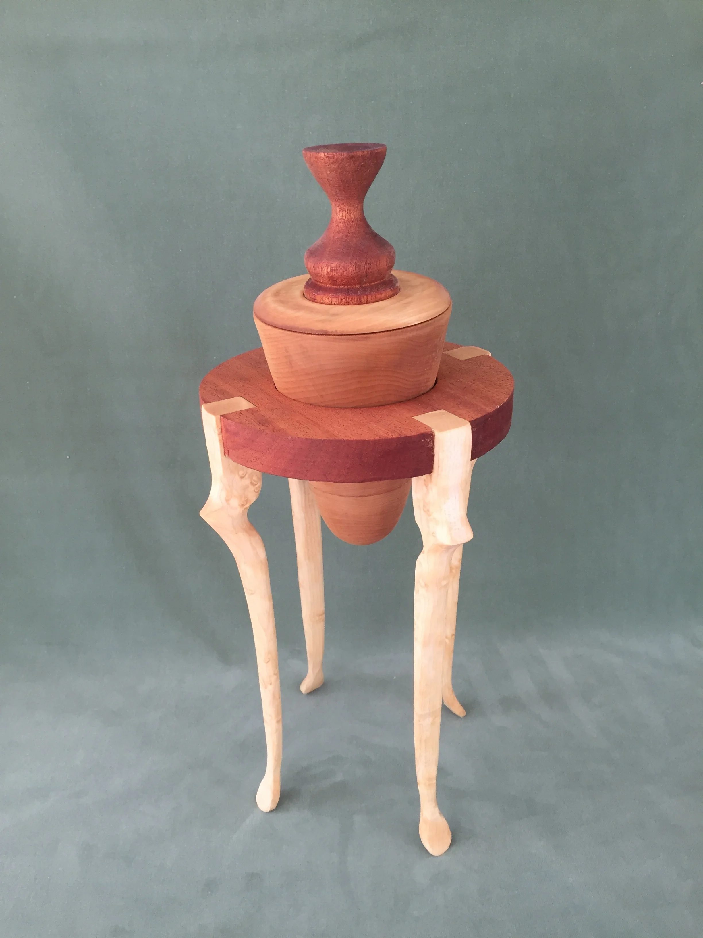 Maple/Mahogany Vessel and Stand