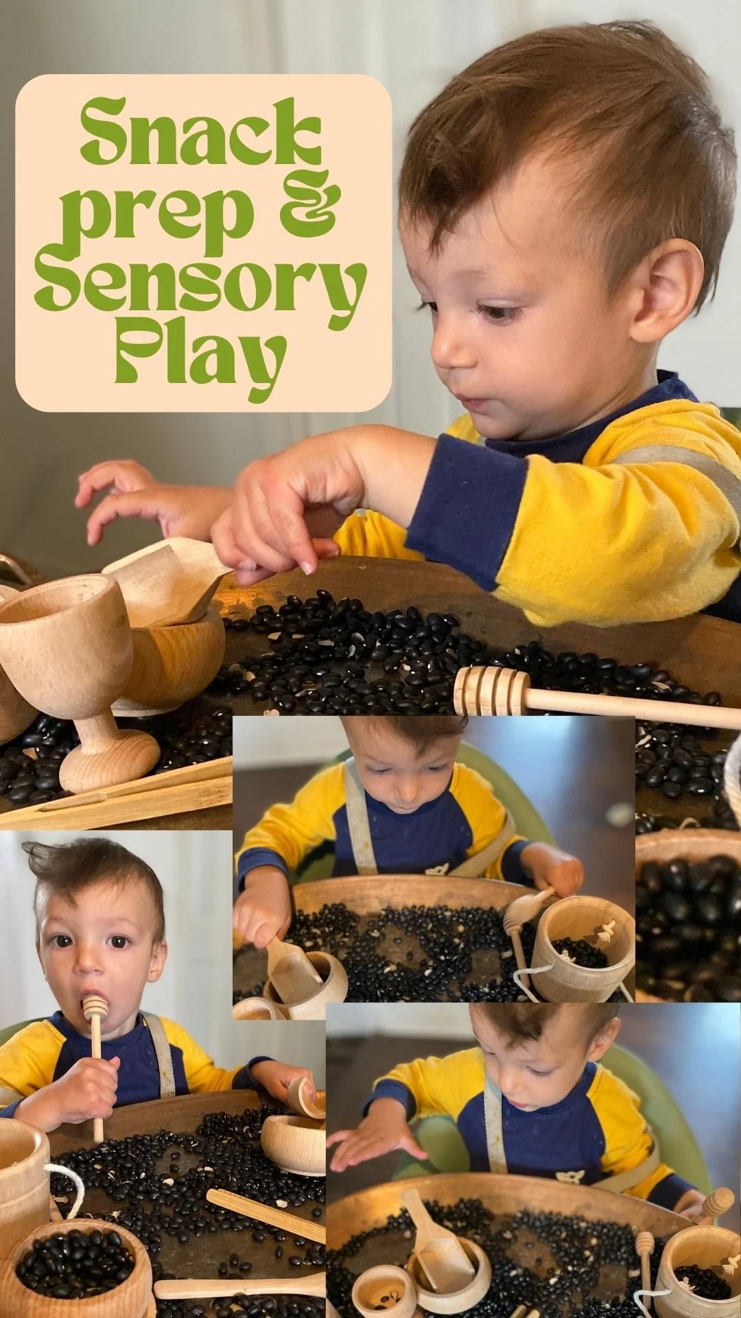 Snack prep &amp; Sensory Play