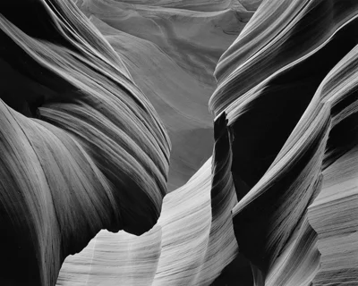 John Sexton  ”Sandstone Forms, Antelope Canyon, AZ”  11”x14” silver gelatin print  Signed and numbered on recto. Stamped, titled and dated on verso.