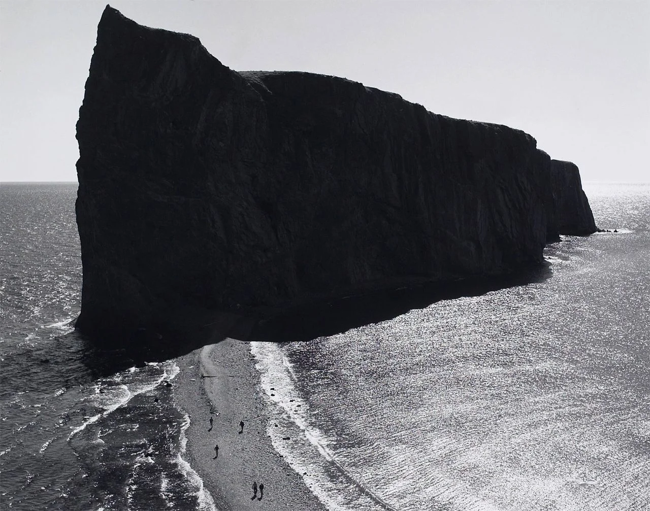 Henry Gilpin  ”Rocher Perce, Quebec, Canada1977”  16”x20” silver gelatin print  Signed in pencil on recto. Stamped on verso.