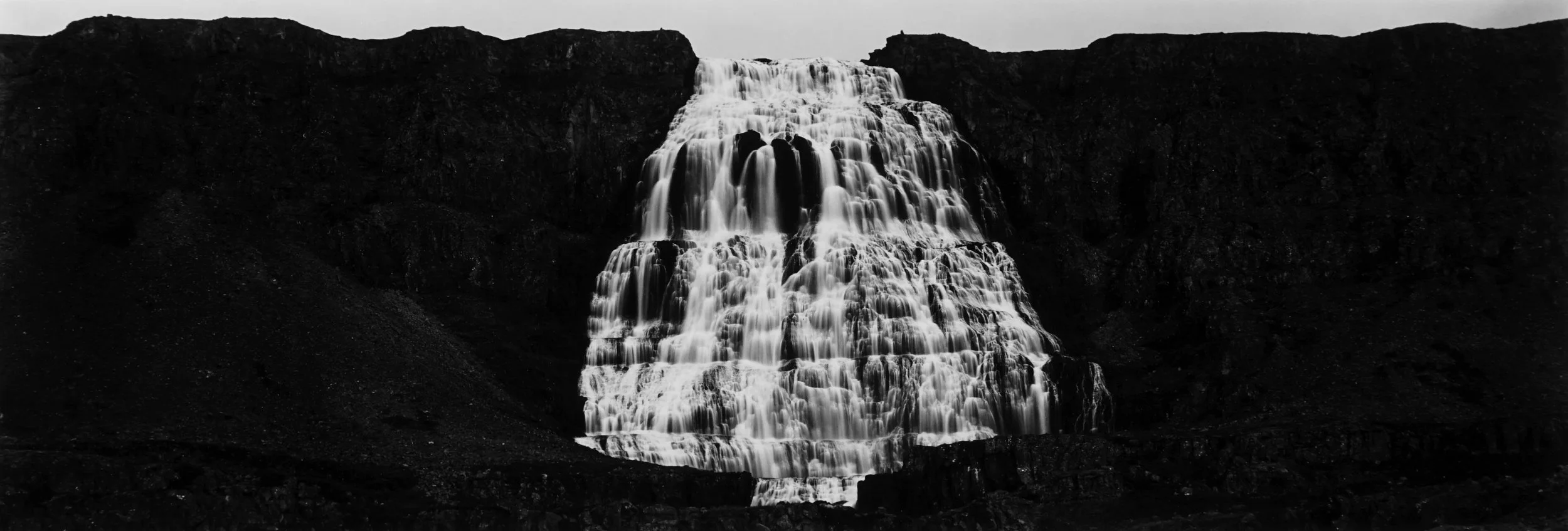  Michael A. Smith  “Dynjandi, Iceland, 2006”  8”x20” vintage silver gelatin print  Signed and dated on recto. Titled, dated and numbered on verso. 