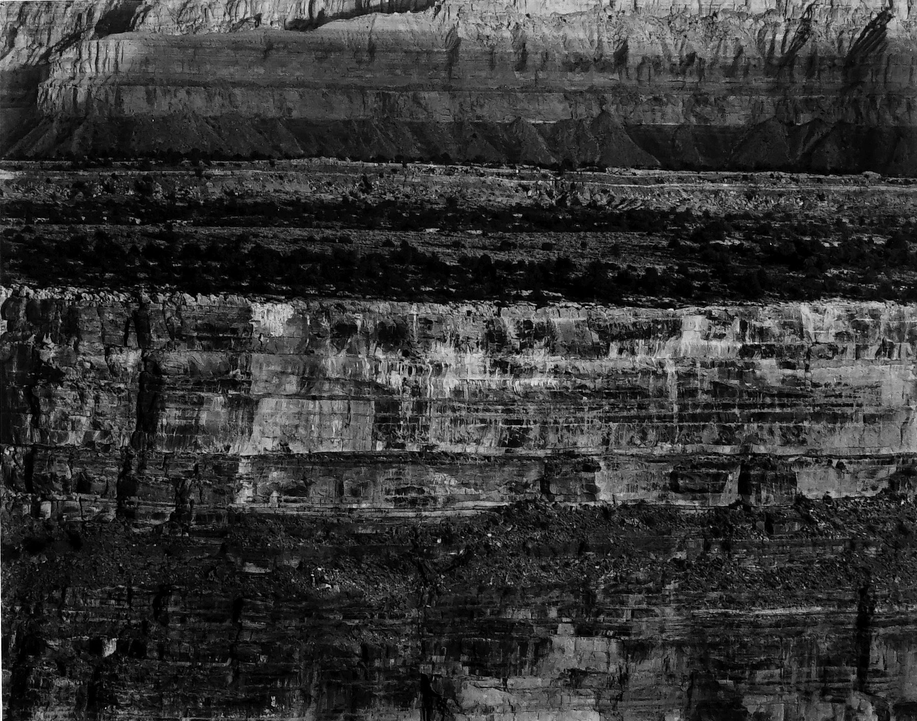  Paula Chamlee  “Grand Canyon, Arizona, 1990”  4”x5” silver gelatin contact print  Signed, dated in pencil on recto. Titled, dated and numbered on verso. 