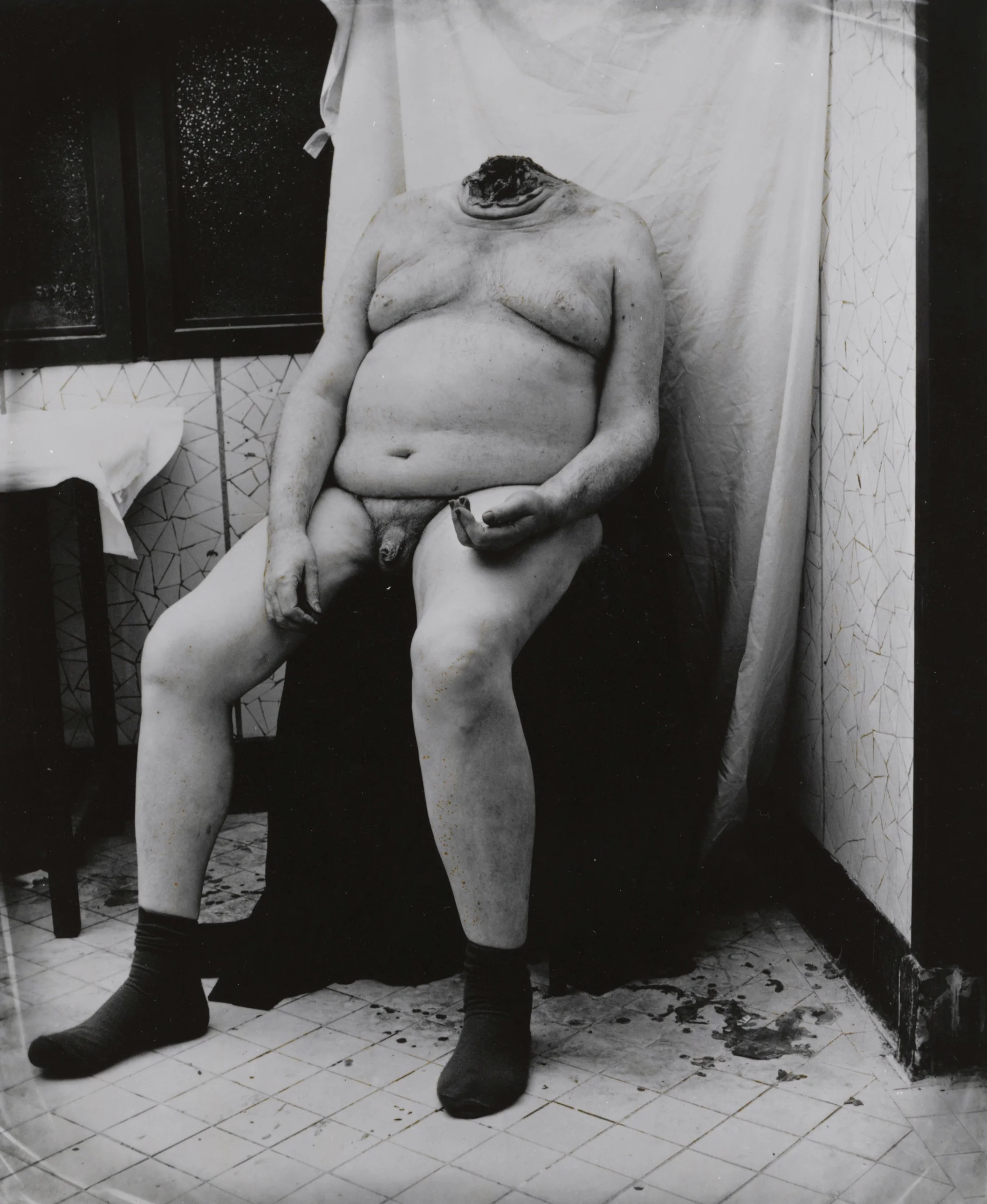 Joel-Peter Witkin  “Man Without A Head, 1993”  8”x10” vintage silver gelatin print  Stamped, titled, dated on verso
