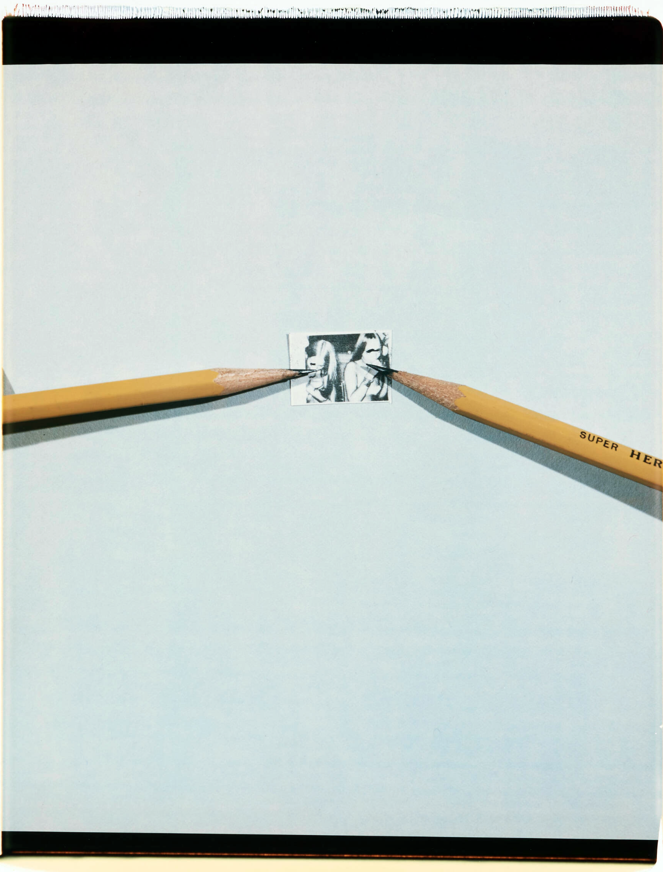  Robert Cumming  “Censor’s Pencils, 1979”  20”x24” Unique Color Polaroid  Signed, titled and dated in margin 