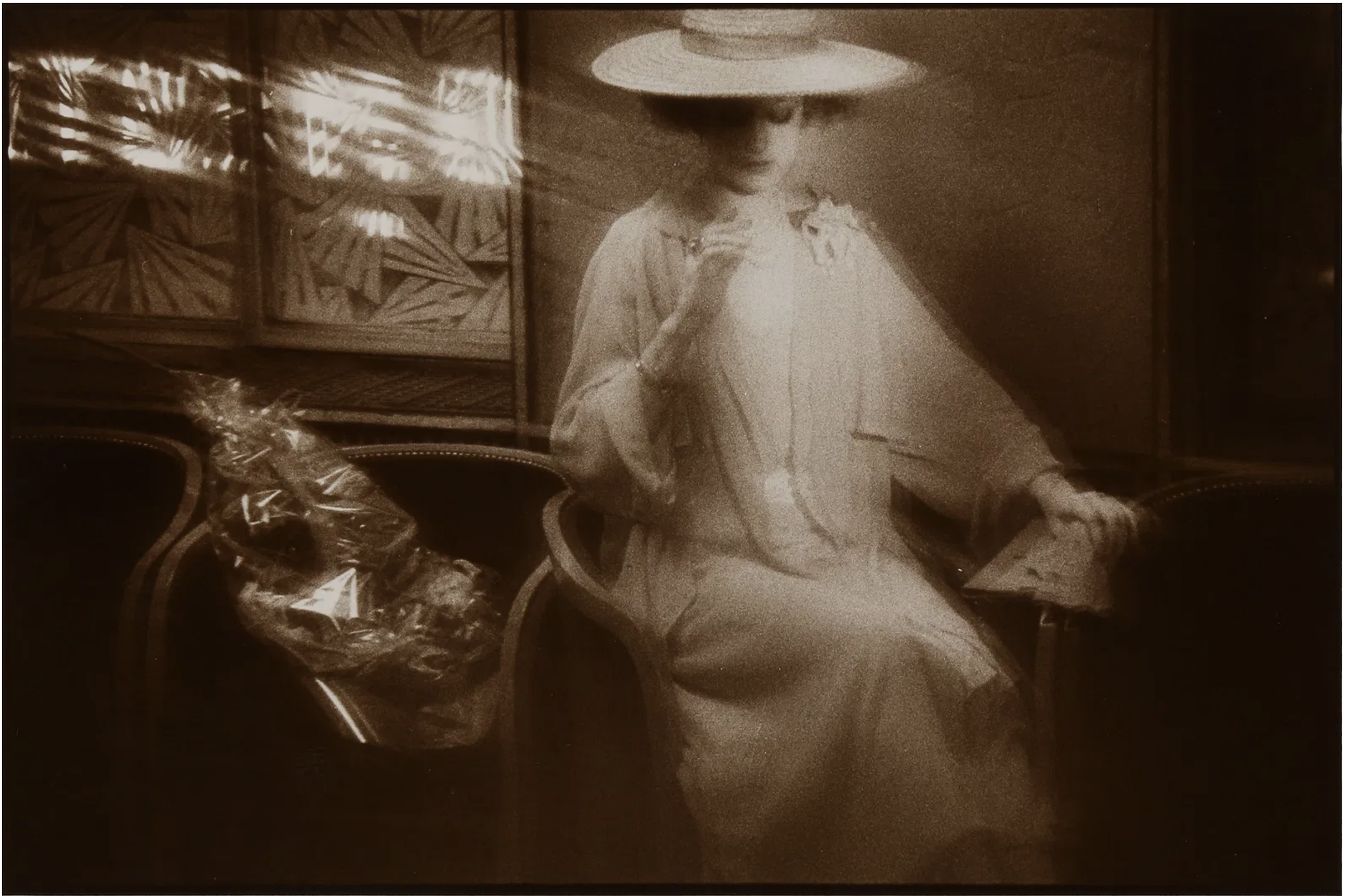 Sarah Moon “Pimms, 1979” 11”x14” Vintage silver gelatin print Signed and dated on verso