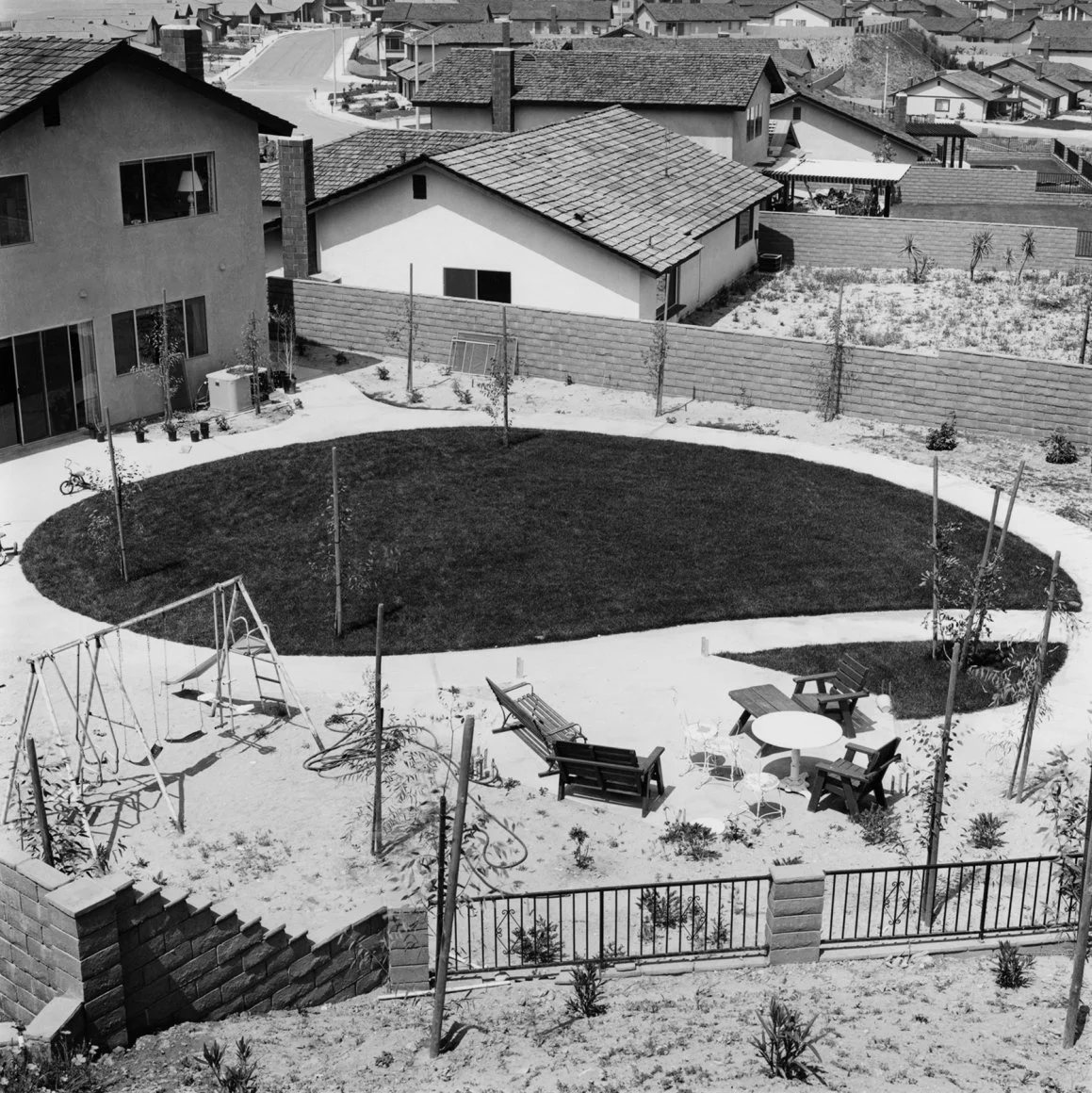  Joe Deal  “Backyard, Diamond Bar, CA, 1980”  11”x14” silver gelatin print  Signed, titled and dated on verso 