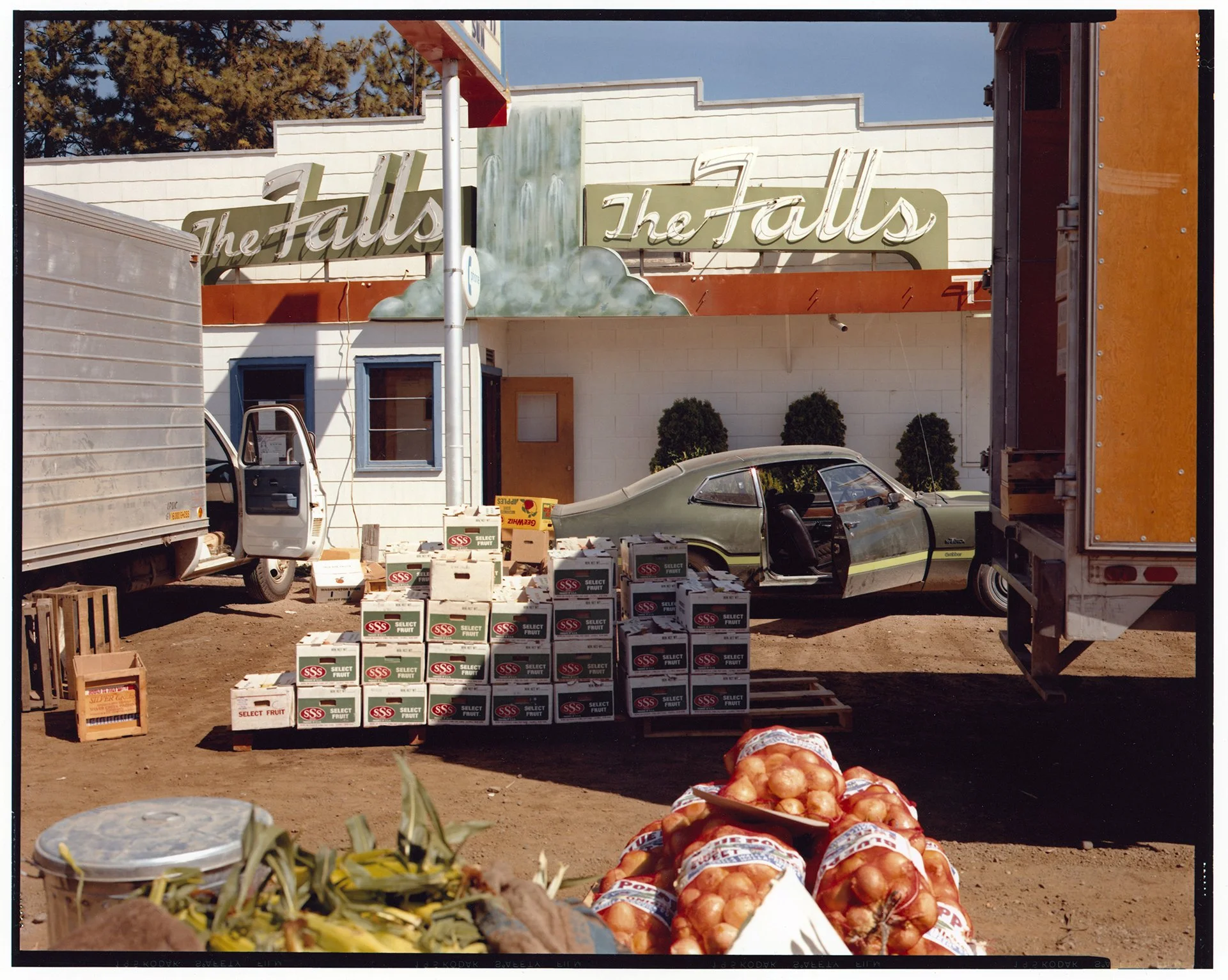  Stephen Shore  “ U.S. 10, Post Falls, Idaho, 1974” ( Printed 2012)  11”x14” Chromogenic Print  Signed in ink on verso 