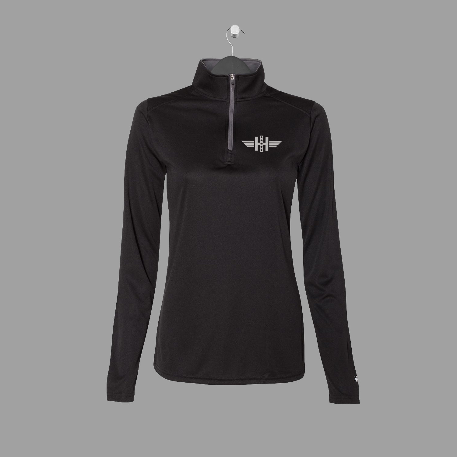 WOMEN'S LONG/LIGHT ZIP BLACK