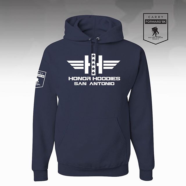 SAN ANTONIO 🗣 Have you secured your limited edition, WWP Carry Forward 5K Honor hoodie ?! If you ran in the San Antonio race, Don&rsquo;t forget to REP YOUR CITY! 😎 🇺🇸 .
For every hoodie purchased, an additional hoodie is donated to a veteran!  H