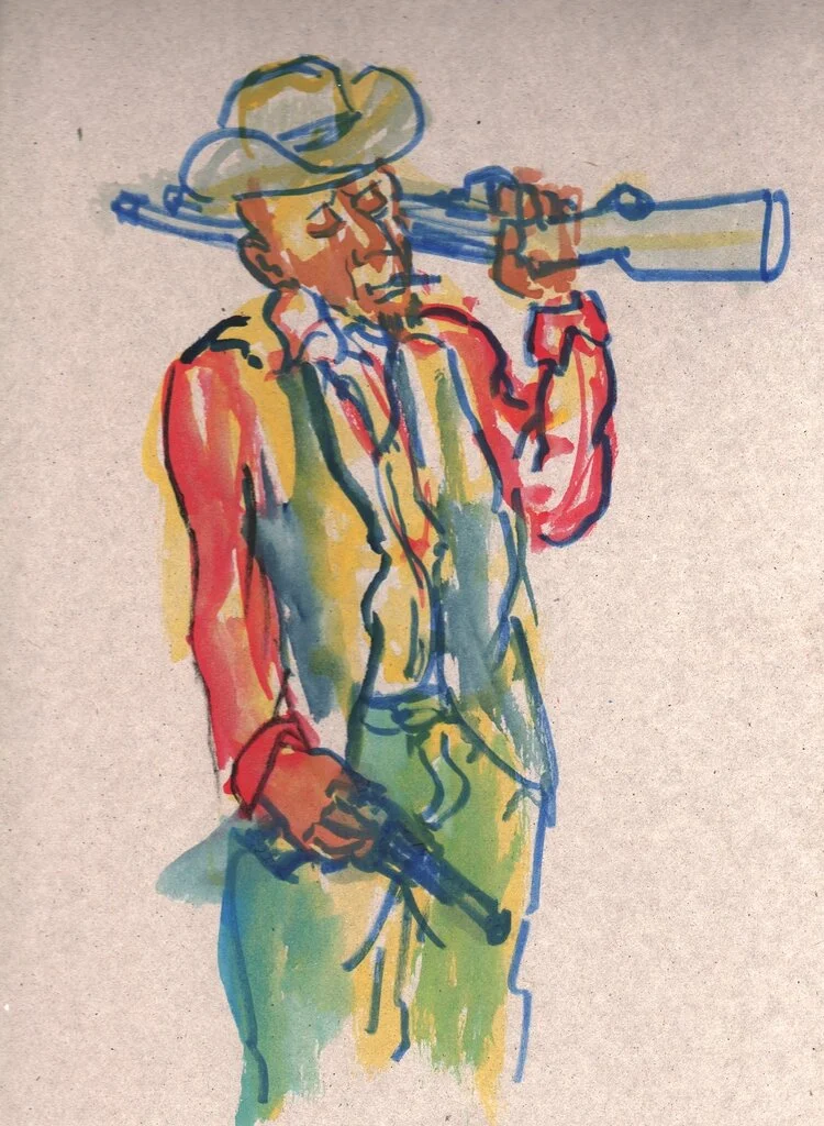 Cowboy with model Andy Flaster