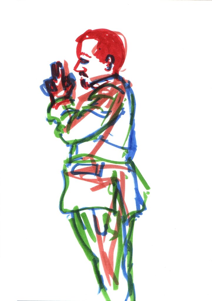 Secret Agent with model Michael