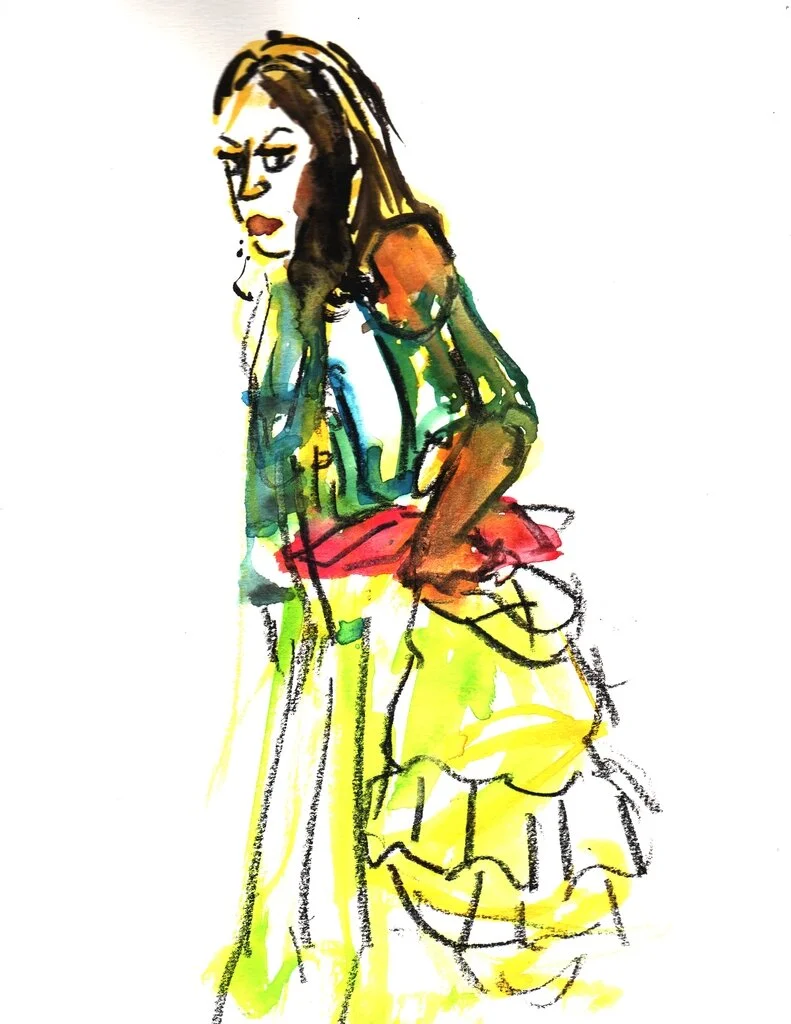 Mariachi Dancer with model Toni Czechorosky