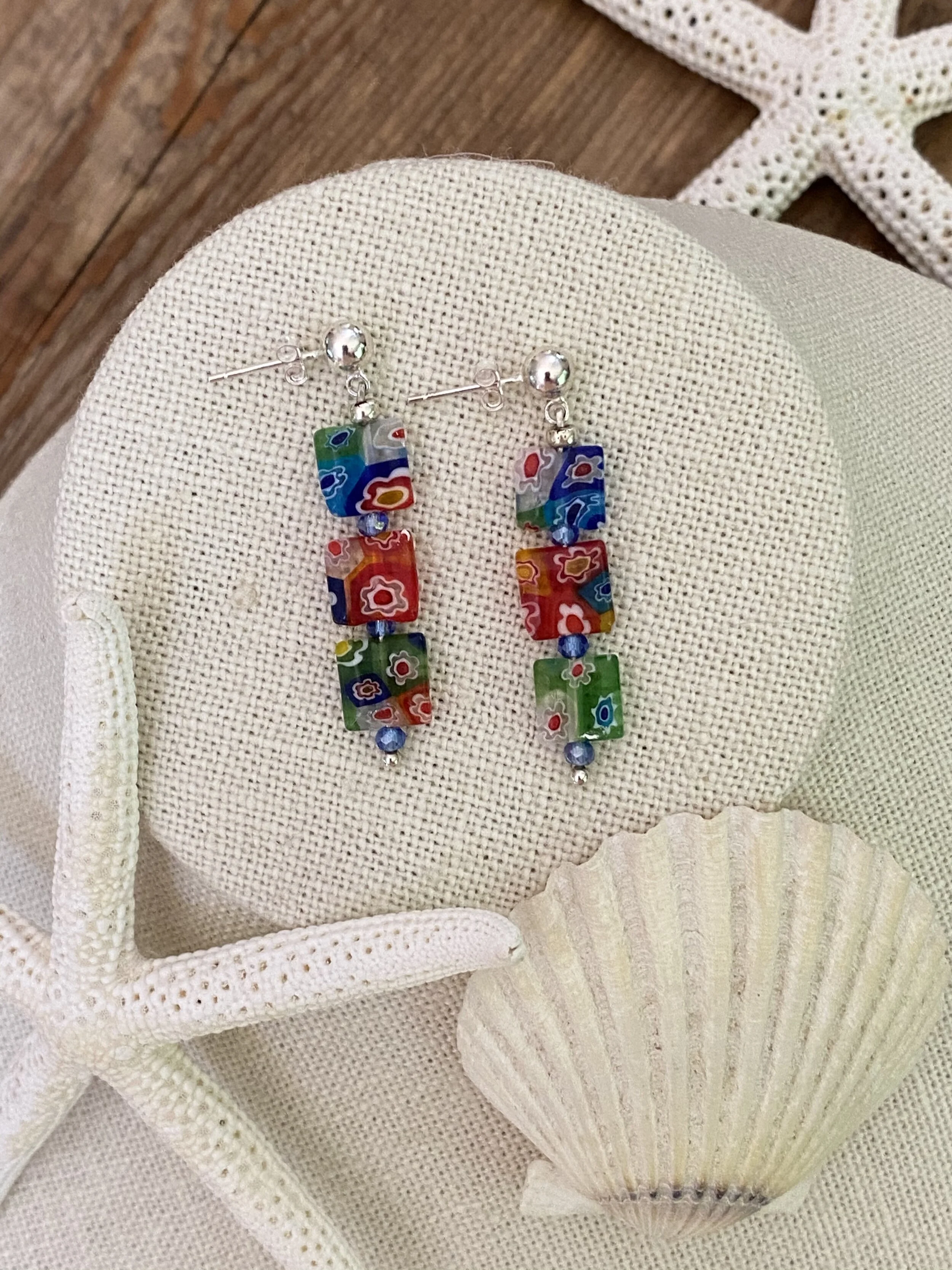 Austrian Crystal 'En Fleur' Drop Earrings