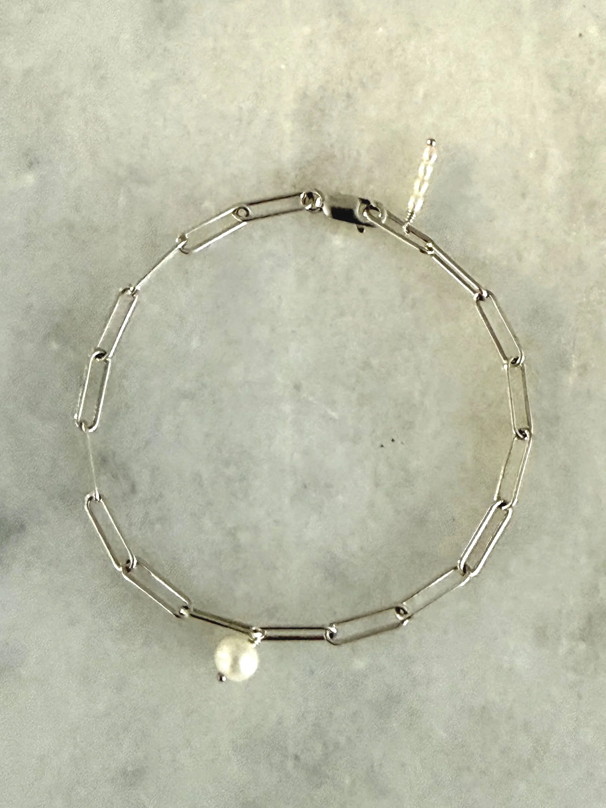 Sterling Silver Paperclip Chain Bracelet