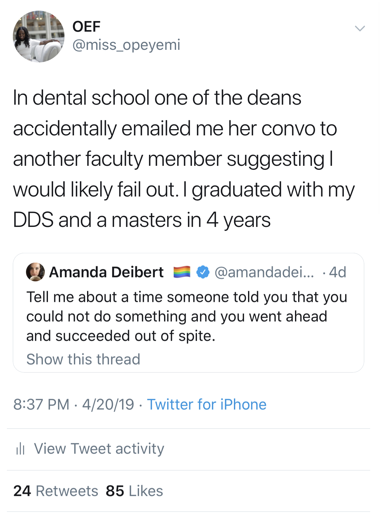 how is she allowed to do this when she's about to fail out?