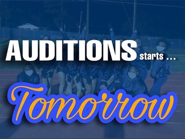 Auxiliary auditions begin, March 28-31, 2022 in the band room @ 6-9pm
How to receive bonus points? 
One point
* Single jazz pirouette
* R/1 split
* R/1 heel stretch
* R/1 leap
* Single Toss
* Front/Back walkover
Two points
* Double jazz pirouette
* M