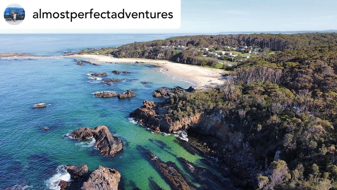 Natures playground and just one of the pristine beaches we hand harvest our Golden Kelp from. 

Photo: @almostperfectadventures 📍 Mystery Bay, NSW 
#🌊 
#mysterybay #mysterybaycampground #mysterybaynsw
#goldenkelp 
#seahealth 
#southcoastkelp