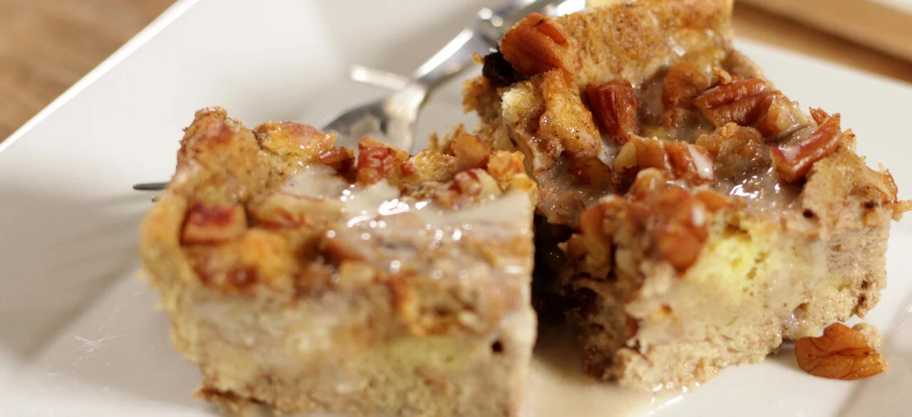 Coconut Milk Challah Bread Pudding